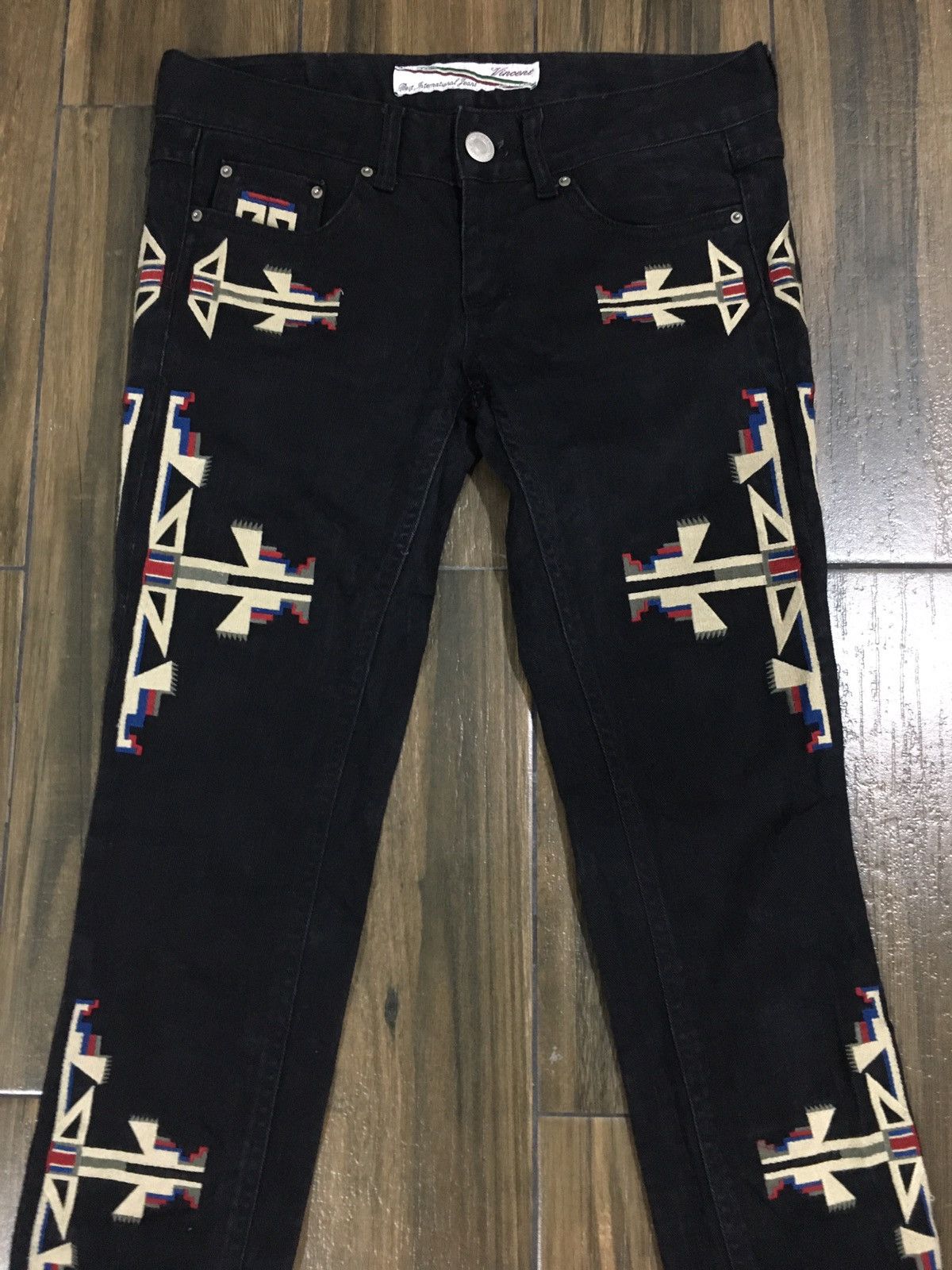 VINCENT JEANS AZTECH NAVAJO EMBROIDERY