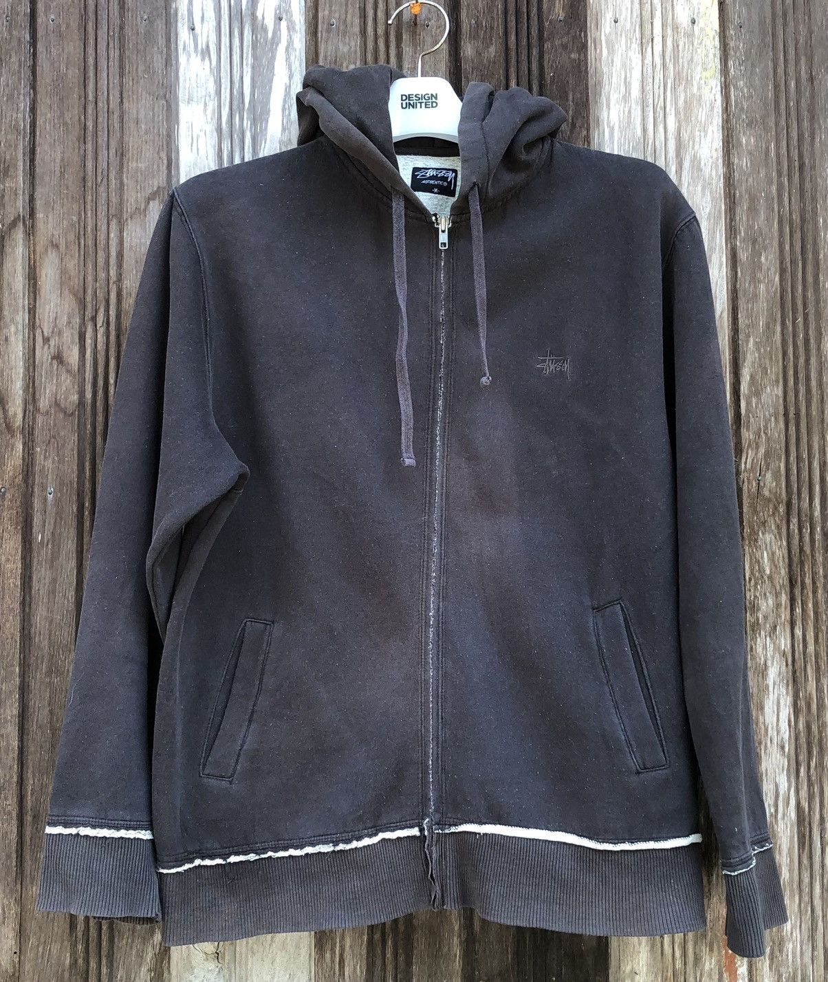 Stussy × Vintage Vintage Stussy Hoodie Jacket Patchwork Design Size US M / EU 48-50 / 2 - 3 Thumbnail