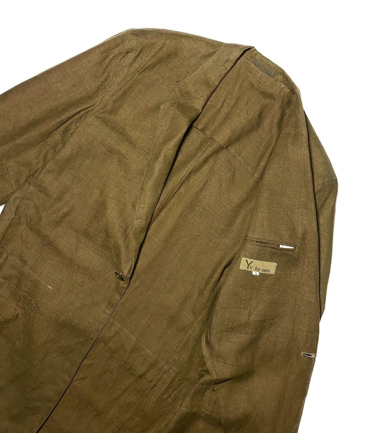 Yohji Yamamoto Vintage Y’s For Men by Yohji Yamamoto Hemp Blazer Jacket Size US M / EU 48-50 / 2 - 7 Thumbnail