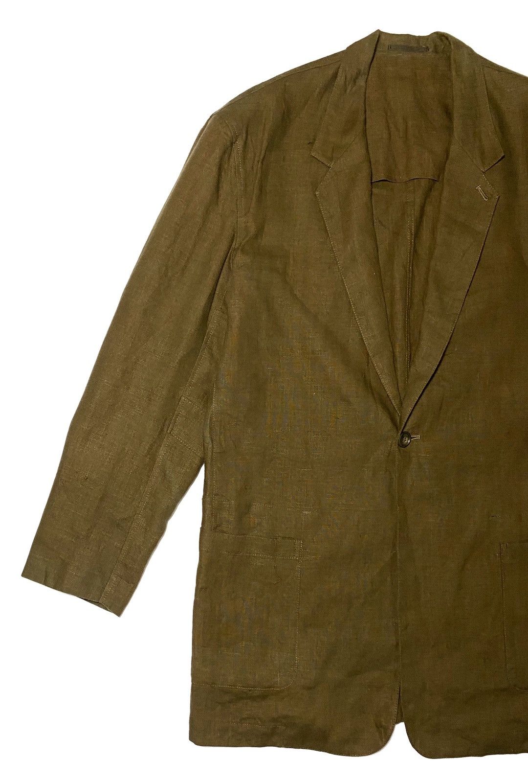Yohji Yamamoto Vintage Y’s For Men by Yohji Yamamoto Hemp Blazer Jacket Size US M / EU 48-50 / 2 - 4 Thumbnail