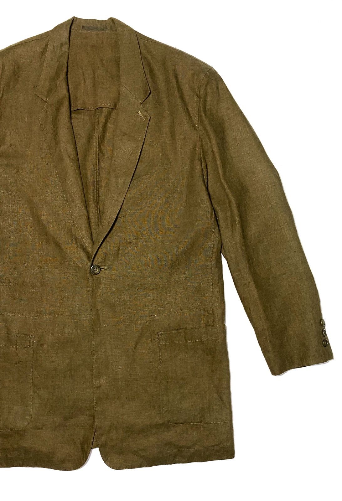 Yohji Yamamoto Vintage Y’s For Men by Yohji Yamamoto Hemp Blazer Jacket Size US M / EU 48-50 / 2 - 3 Thumbnail