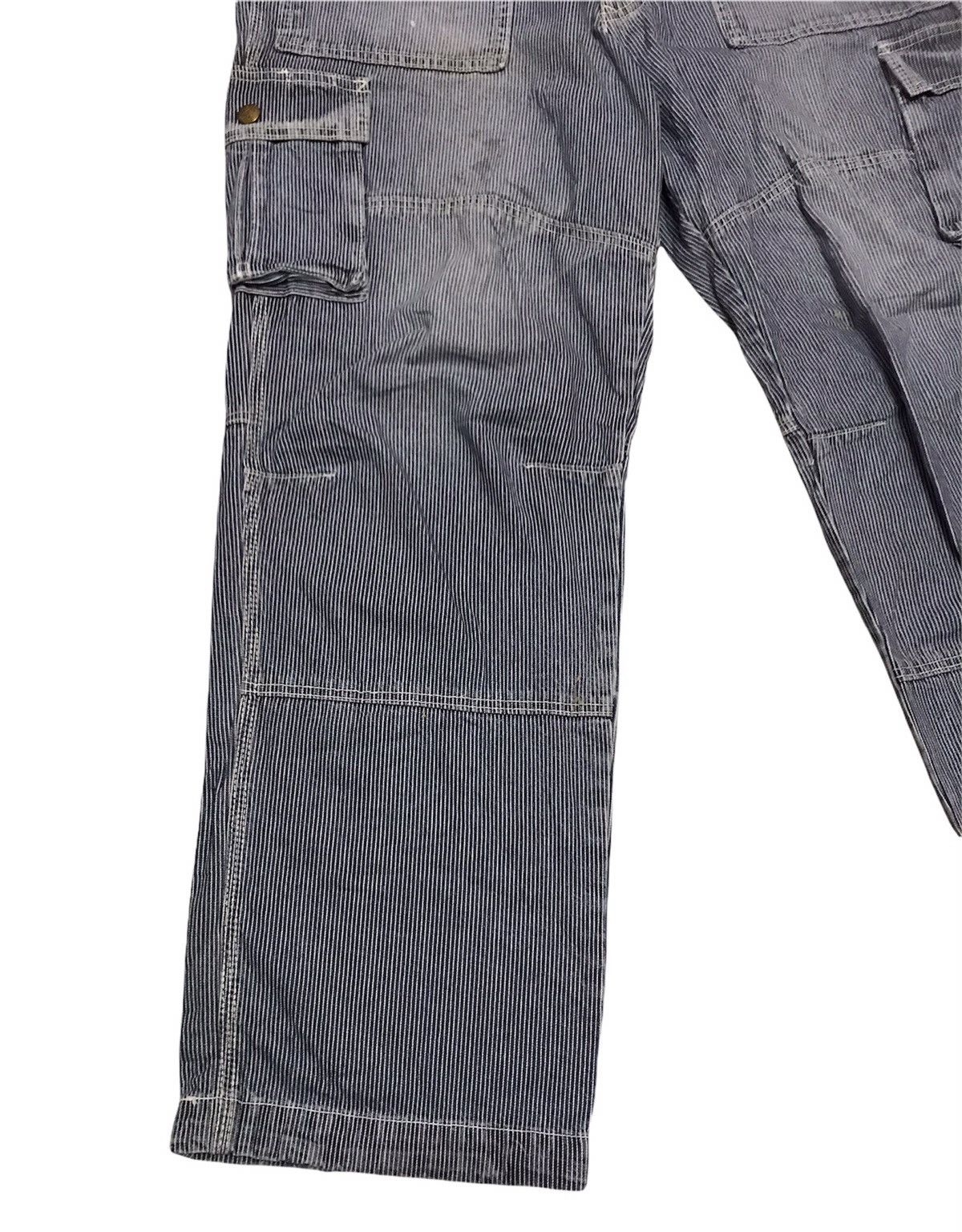 Japanese Brand Vintage Dogman Loose Cut Denim Cargo Pants Zebra Size US 35 - 3 Thumbnail