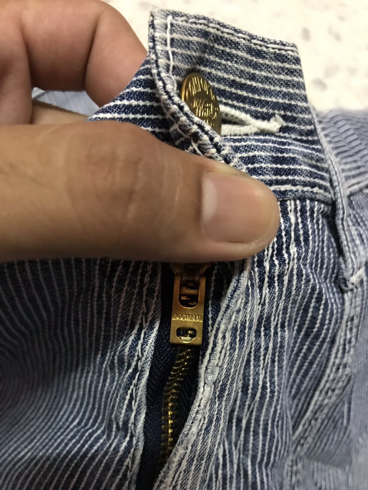 Japanese Brand Vintage Dogman Loose Cut Denim Cargo Pants Zebra Size US 35 - 16 Thumbnail