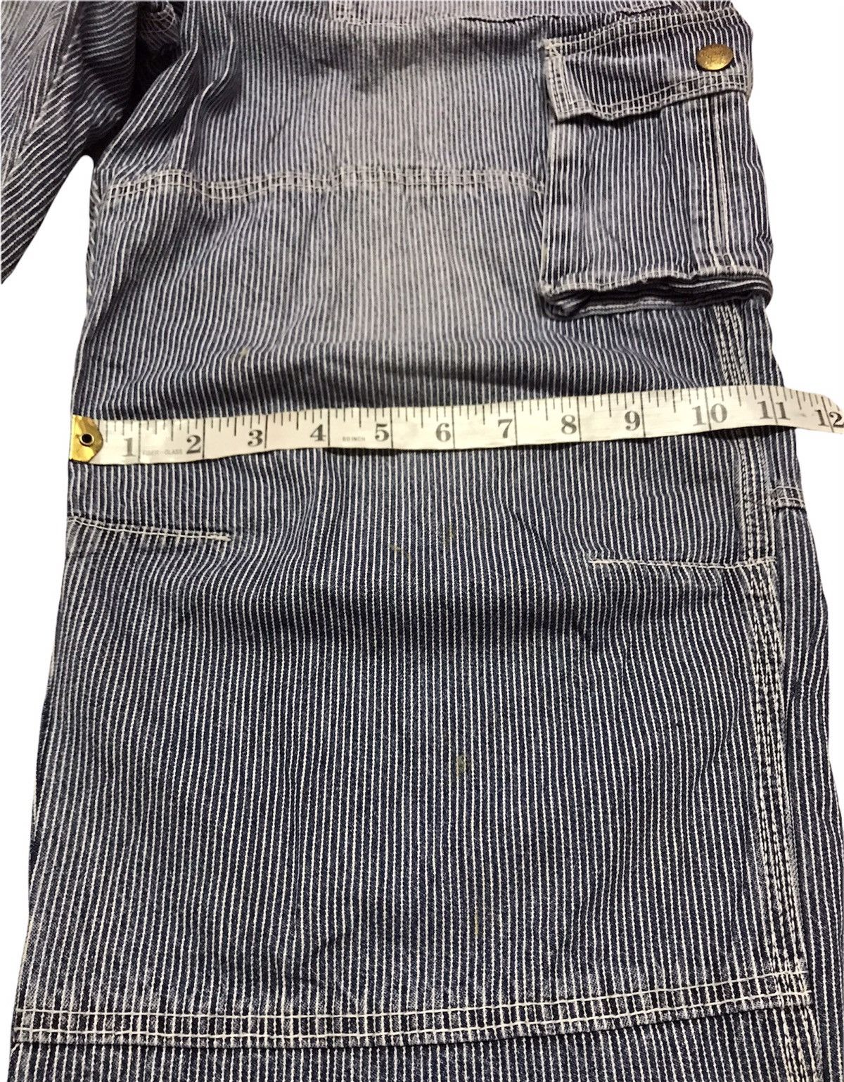 Japanese Brand Vintage Dogman Loose Cut Denim Cargo Pants Zebra Size US 35 - 8 Thumbnail