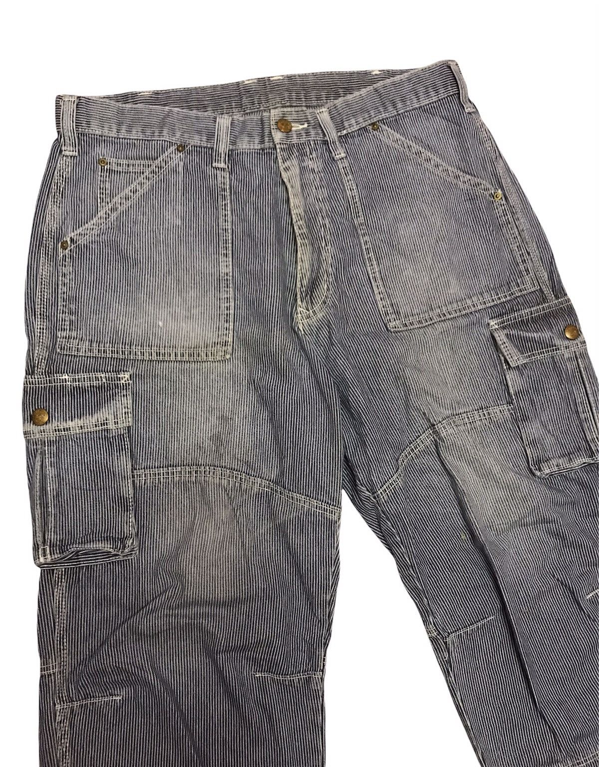 Japanese Brand Vintage Dogman Loose Cut Denim Cargo Pants Zebra Size US 35 - 6 Thumbnail