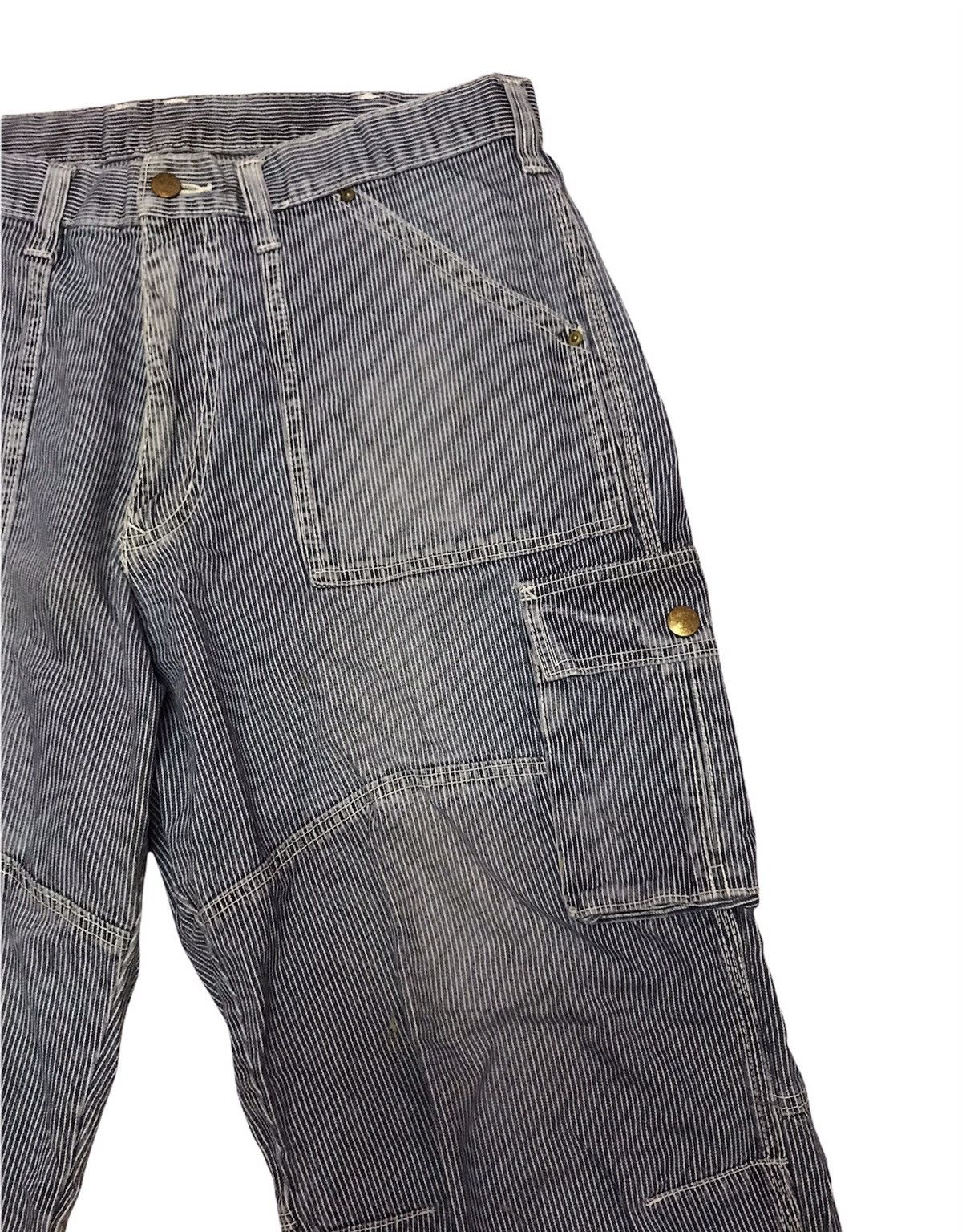 Japanese Brand Vintage Dogman Loose Cut Denim Cargo Pants Zebra Size US 35 - 5 Thumbnail