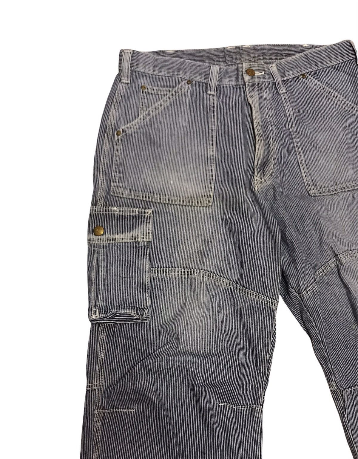 Japanese Brand Vintage Dogman Loose Cut Denim Cargo Pants Zebra Size US 35 - 4 Thumbnail