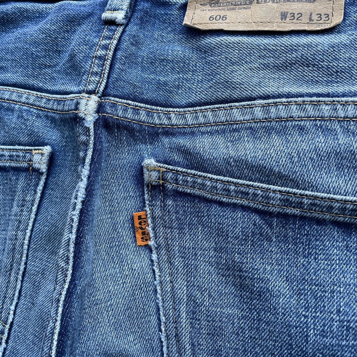 Jean × Levi's × Vintage Vintage Levi’s 606 Orange Tag Faded Denim Jeans Pants W32 Size US 32 / EU 48 - 11 Thumbnail