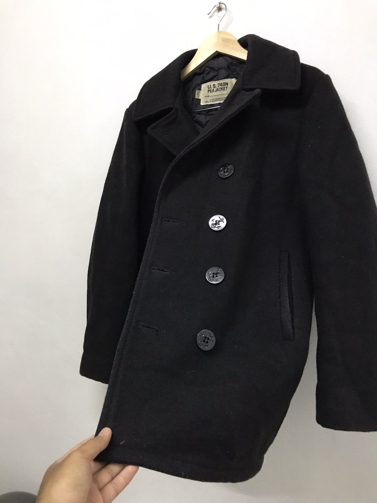 Schott 🥷🏿Vintage Schott US 740N Wool Pea Jacket Black Size US M / EU 48-50 / 2 - 18 Thumbnail