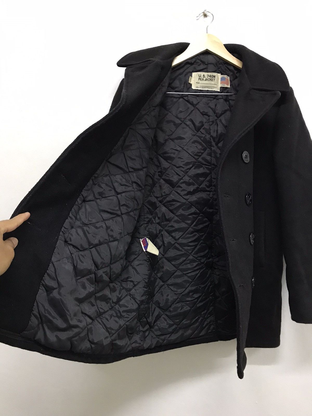 Schott 🥷🏿Vintage Schott US 740N Wool Pea Jacket Black Size US M / EU 48-50 / 2 - 15 Thumbnail