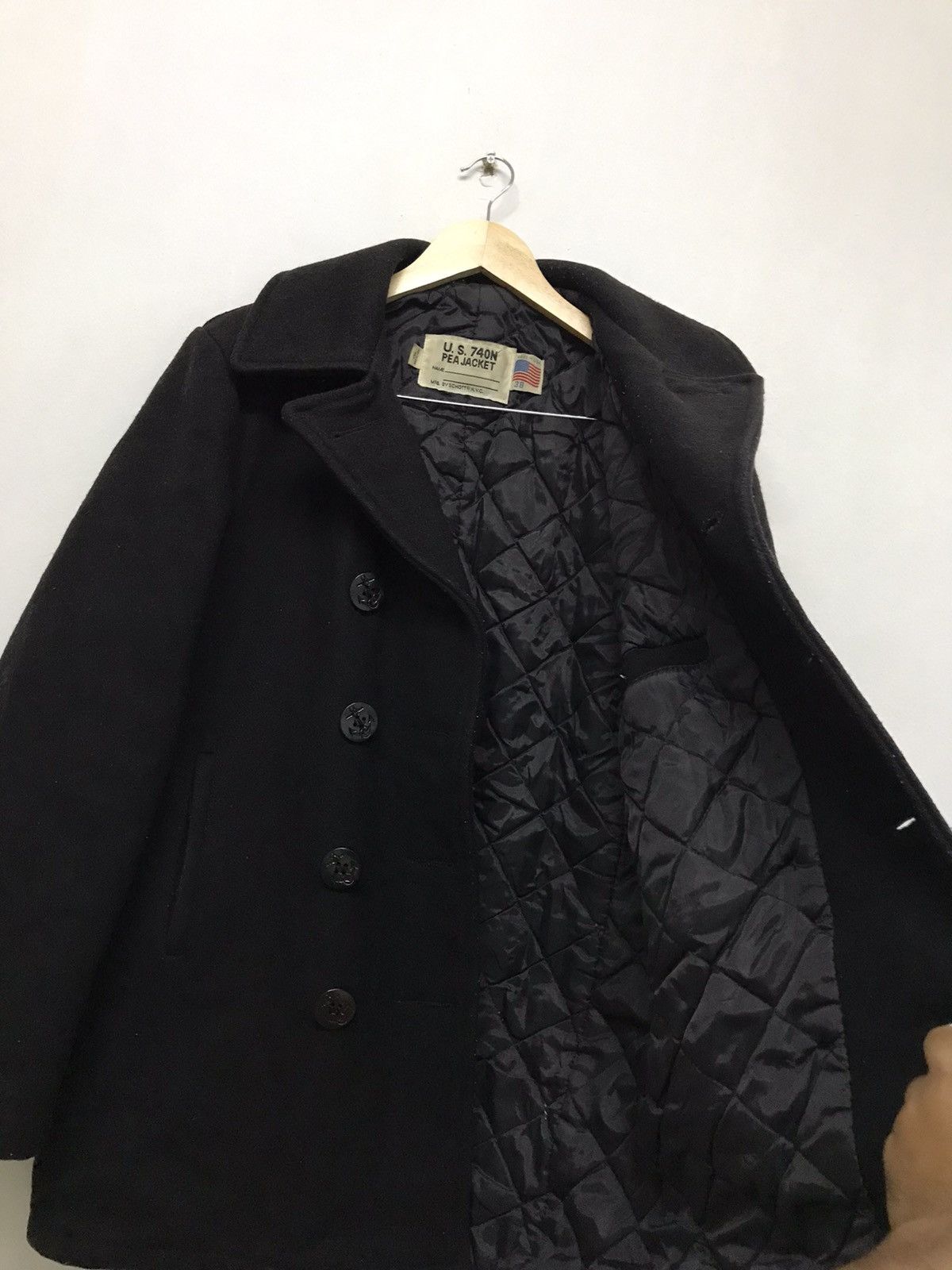 Schott 🥷🏿Vintage Schott US 740N Wool Pea Jacket Black Size US M / EU 48-50 / 2 - 17 Thumbnail