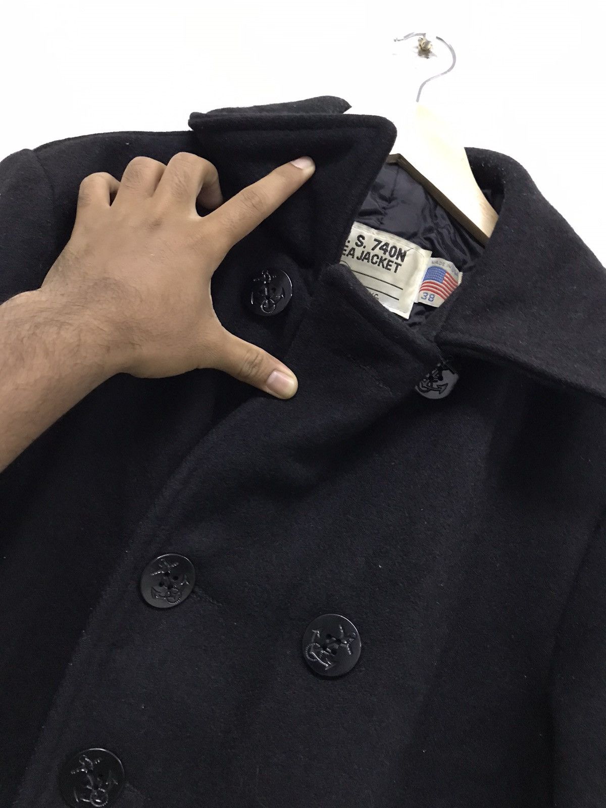 Schott 🥷🏿Vintage Schott US 740N Wool Pea Jacket Black Size US M / EU 48-50 / 2 - 9 Thumbnail