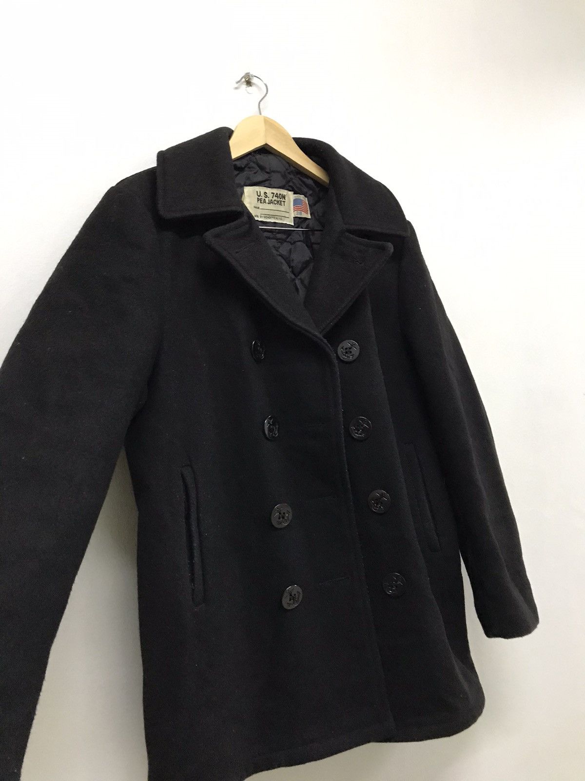 Schott 🥷🏿Vintage Schott US 740N Wool Pea Jacket Black Size US M / EU 48-50 / 2 - 19 Thumbnail