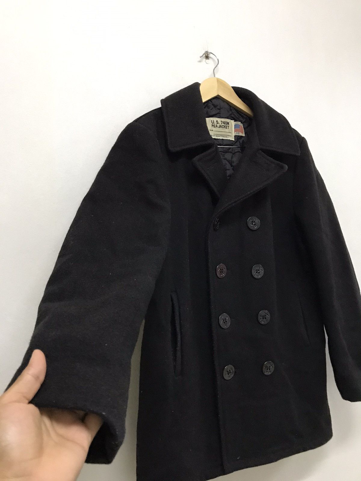 Schott 🥷🏿Vintage Schott US 740N Wool Pea Jacket Black Size US M / EU 48-50 / 2 - 5 Thumbnail