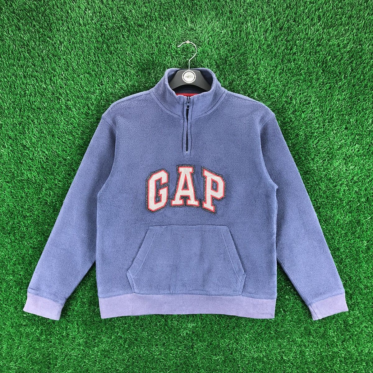 Gap × Vintage Vintage GAP Big Logo Pullover Sweater Fleece Size US S / EU 44-46 / 1 - 1 Thumbnail