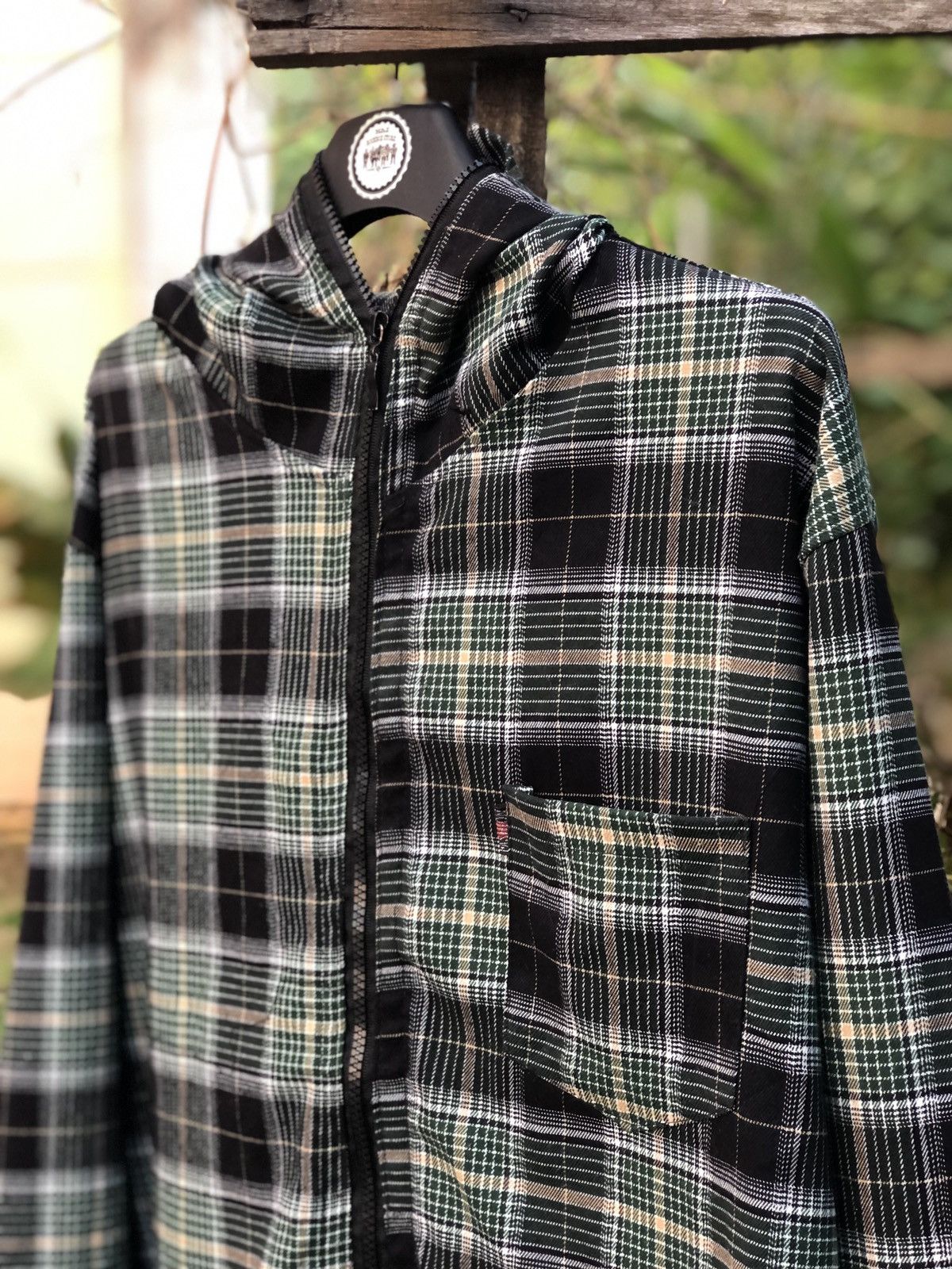 Homemade Vintage Checkered Zipper Hoodie Shirts Size US XL / EU 56 / 4 - 2 Thumbnail