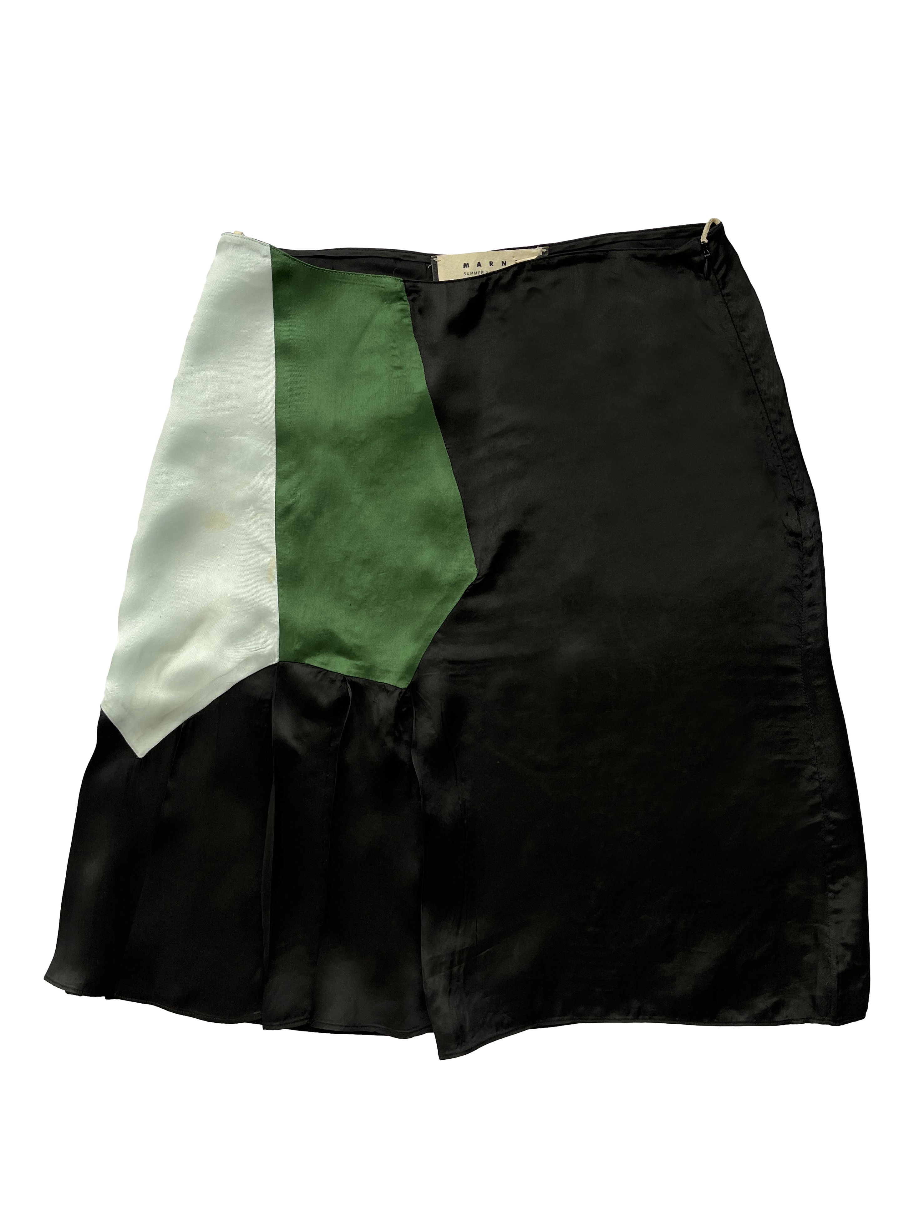 Marni ⚡️QUICK SALE⚡️2012 Marni Geometric Viscose Satin Skirt Size 28" / US 6 / IT 42 - 1 Thumbnail