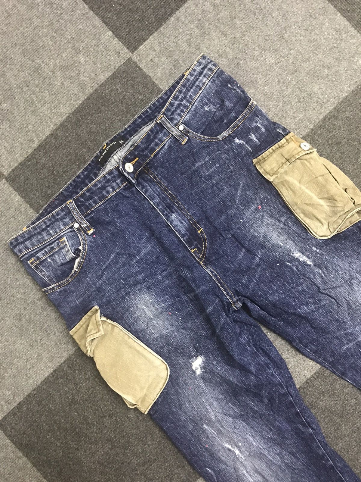 Seditionaries MINGTAN Two Tones Distressed Cargo Jeans Size US 36 / EU 52 - 4 Thumbnail
