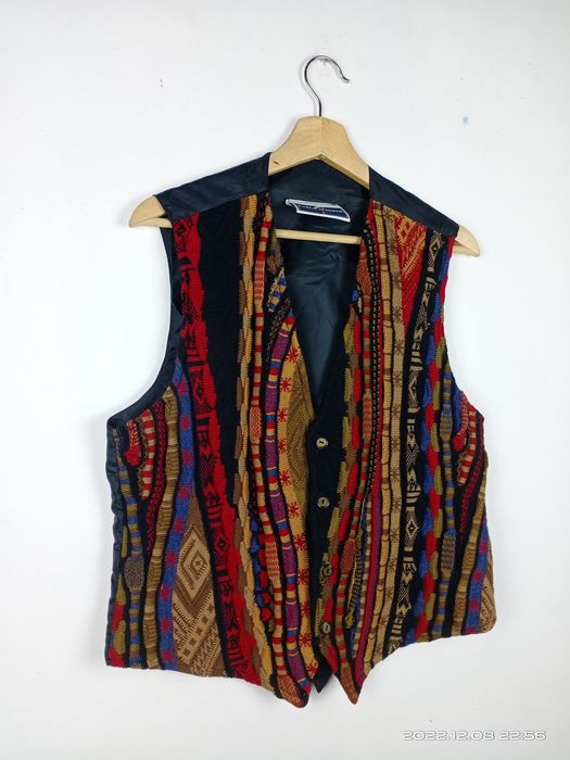 Vintage 💥RARE💥Vintage 90s Carlo Alberto Coogi Style Vest Jacket