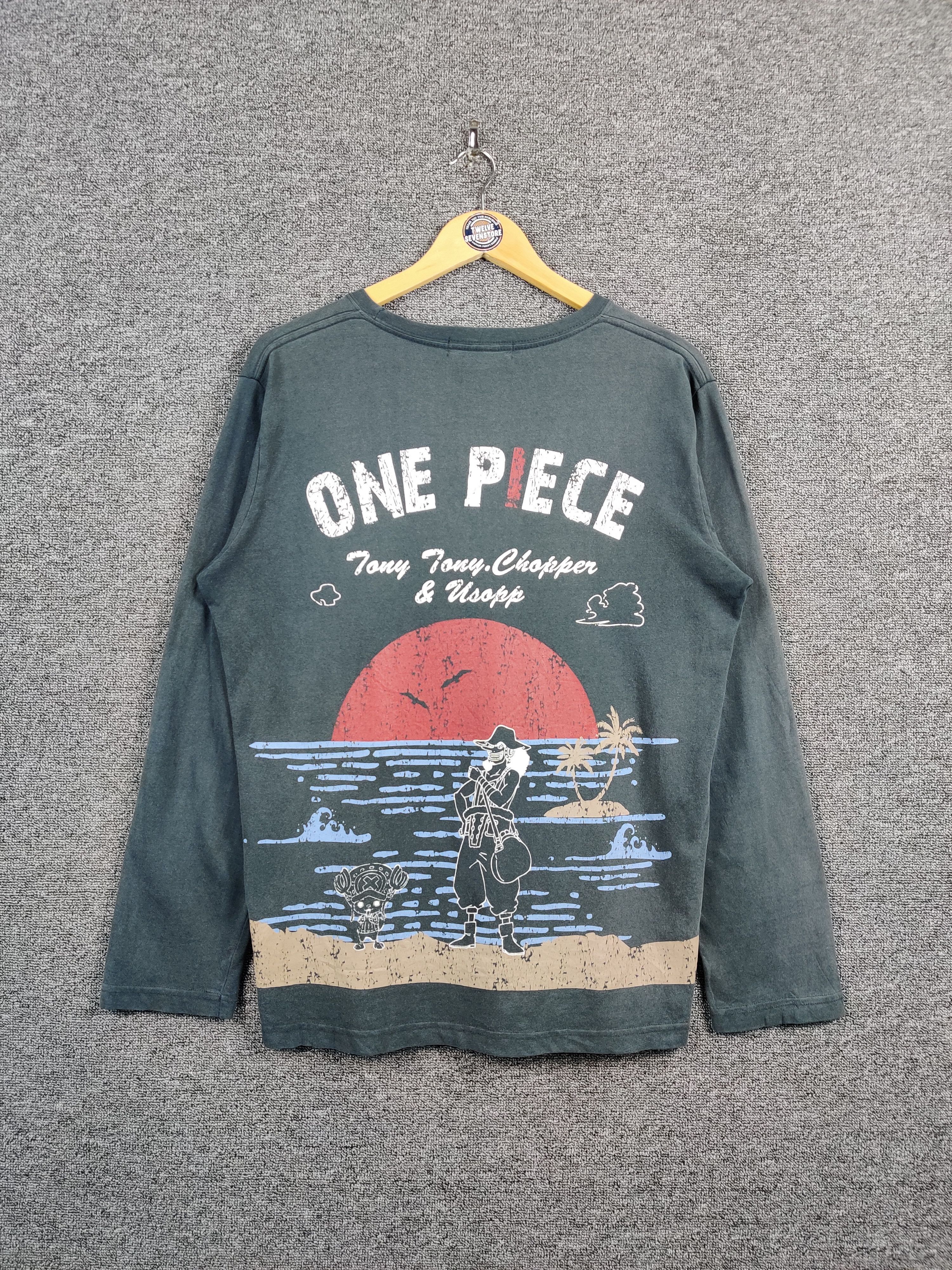 Anime Vintage One Piece Usopp Anime Long Sleeve Manga Tee Tshirt Size US L / EU 52-54 / 3 - 1 Thumbnail