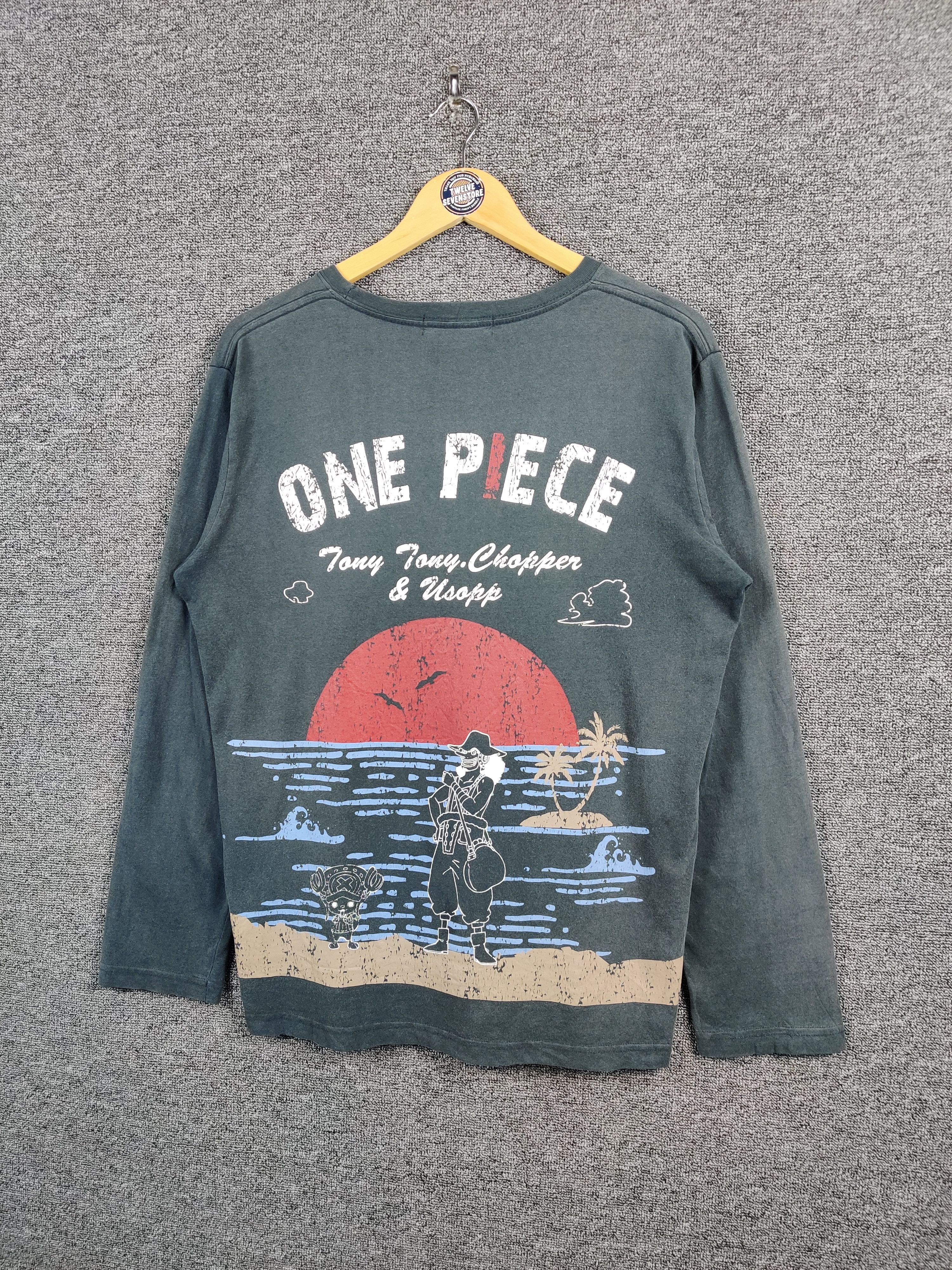 Anime Vintage One Piece Usopp Anime Long Sleeve Manga Tee Tshirt Size US L / EU 52-54 / 3 - 2 Thumbnail