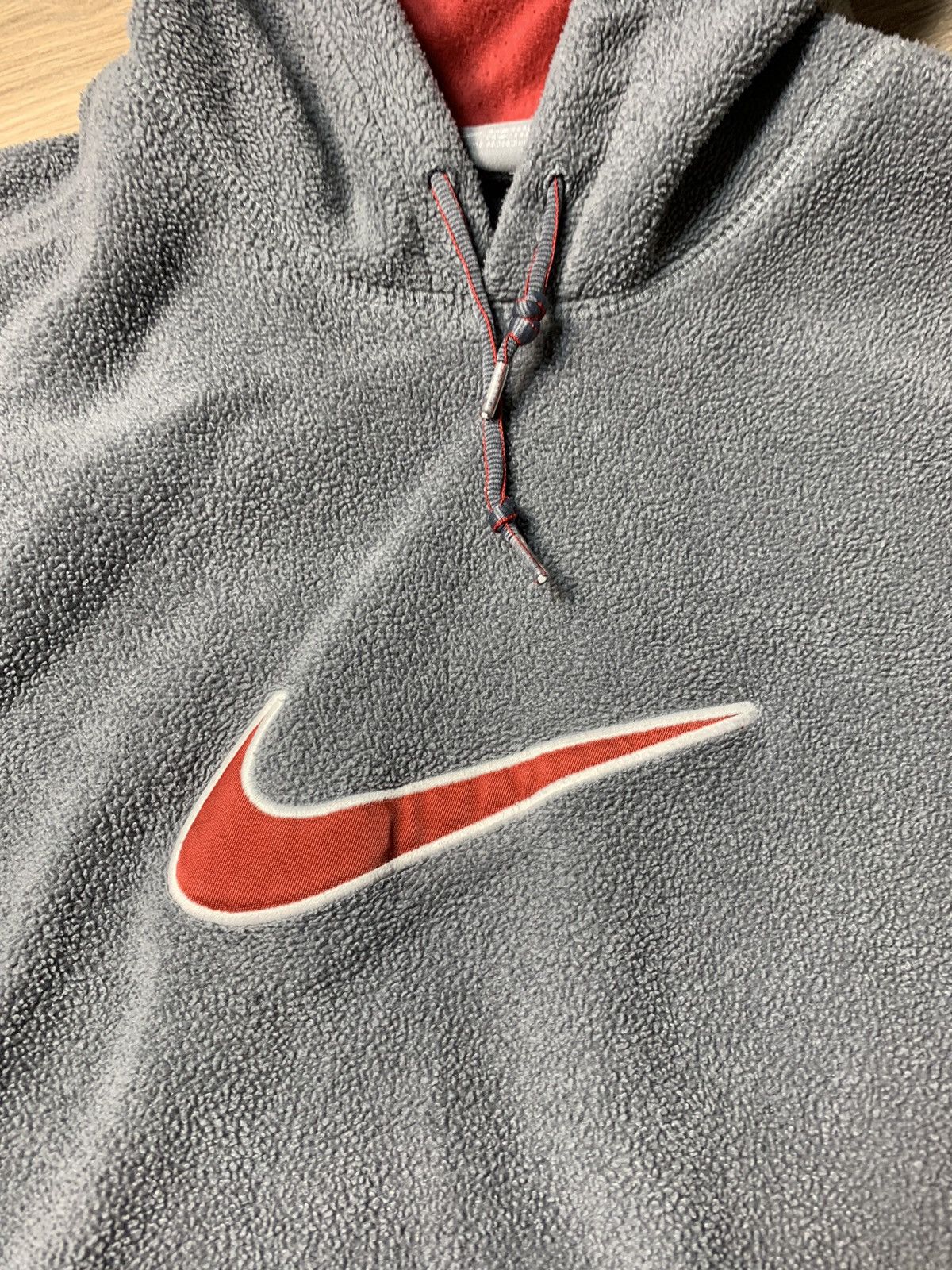 Nike × Vintage Vintage Nike Fleece Hoodie Big Logo Size US L / EU 52-54 / 3 - 4 Thumbnail