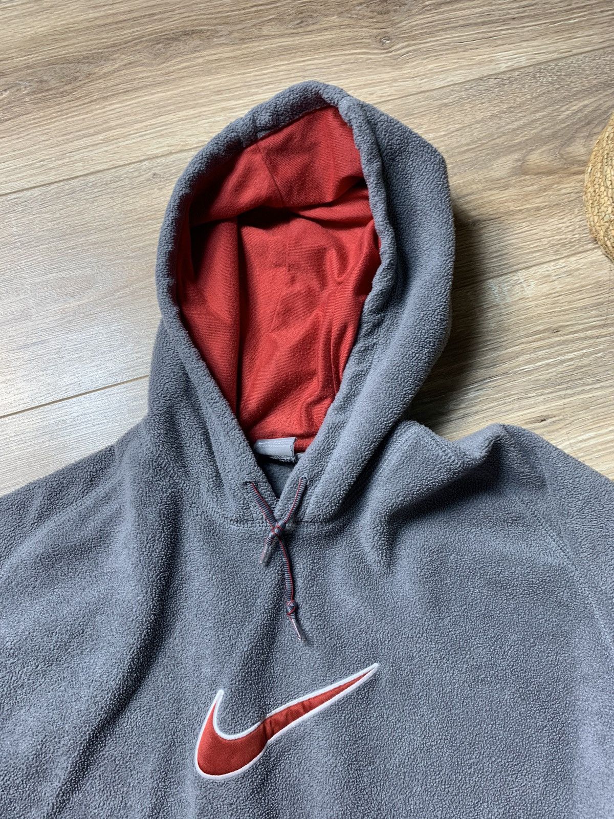 Nike × Vintage Vintage Nike Fleece Hoodie Big Logo Size US L / EU 52-54 / 3 - 10 Thumbnail