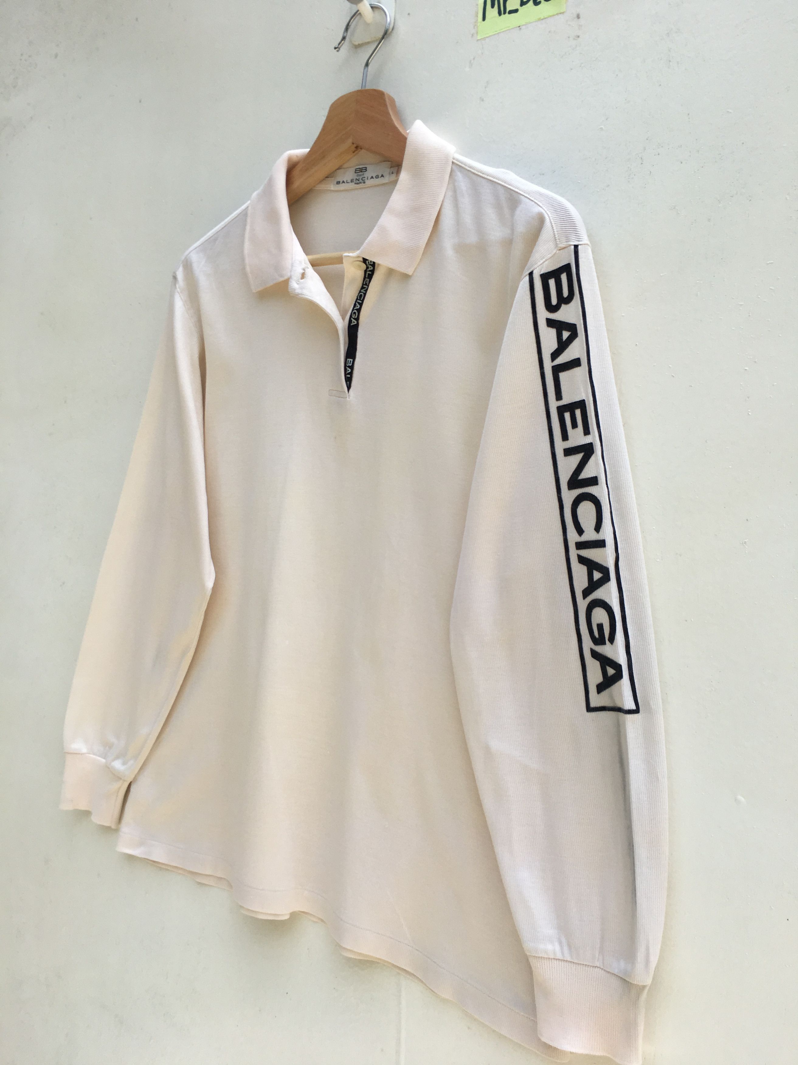 Balenciaga × Vintage Vintage Balenciaga Spell Out Long Sleeve Size US S / EU 44-46 / 1 - 3 Thumbnail