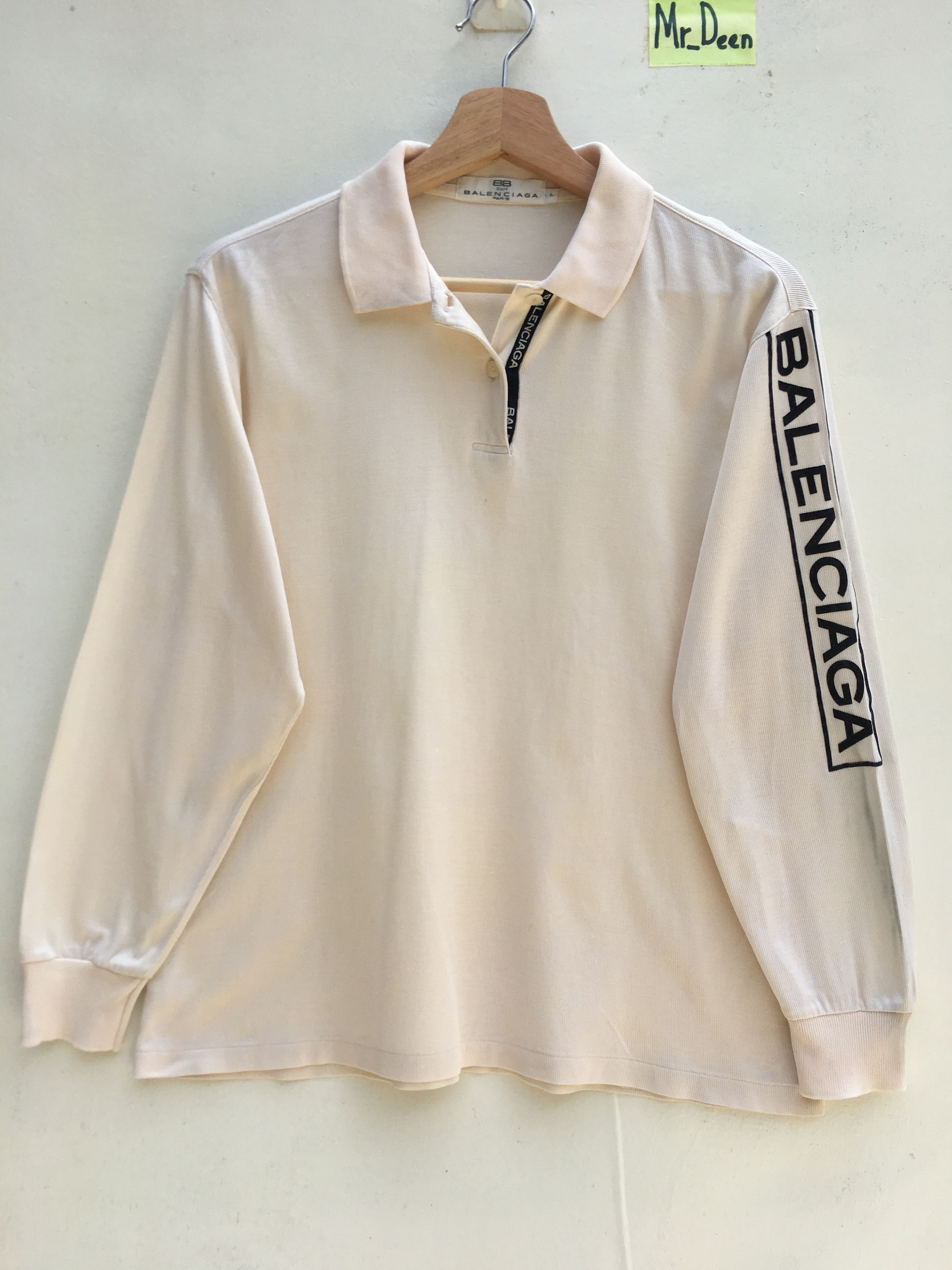 Balenciaga × Vintage Vintage Balenciaga Spell Out Long Sleeve Size US S / EU 44-46 / 1 - 1 Thumbnail