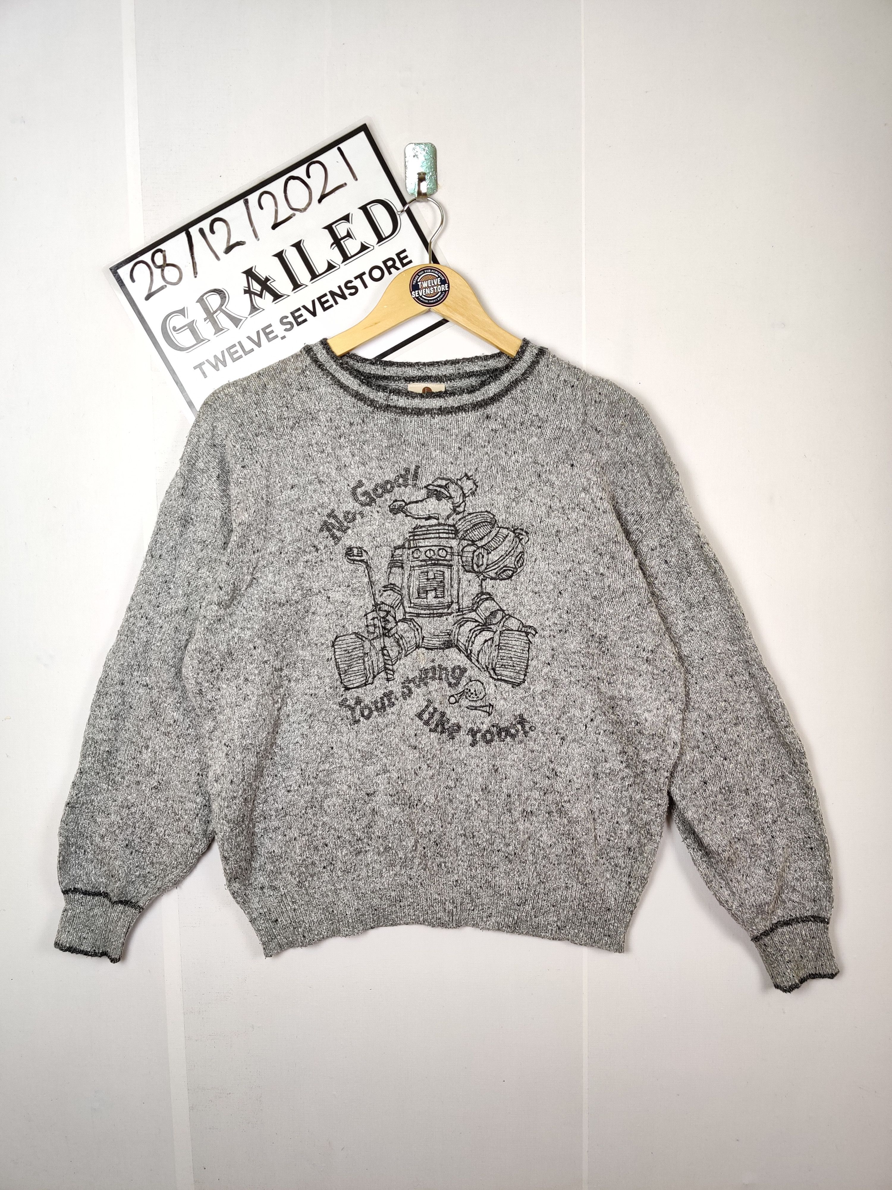 Aran Isles Knitwear Vintage Printed Art Knit Sweater By Honma Design Size US M / EU 48-50 / 2 - 1 Thumbnail