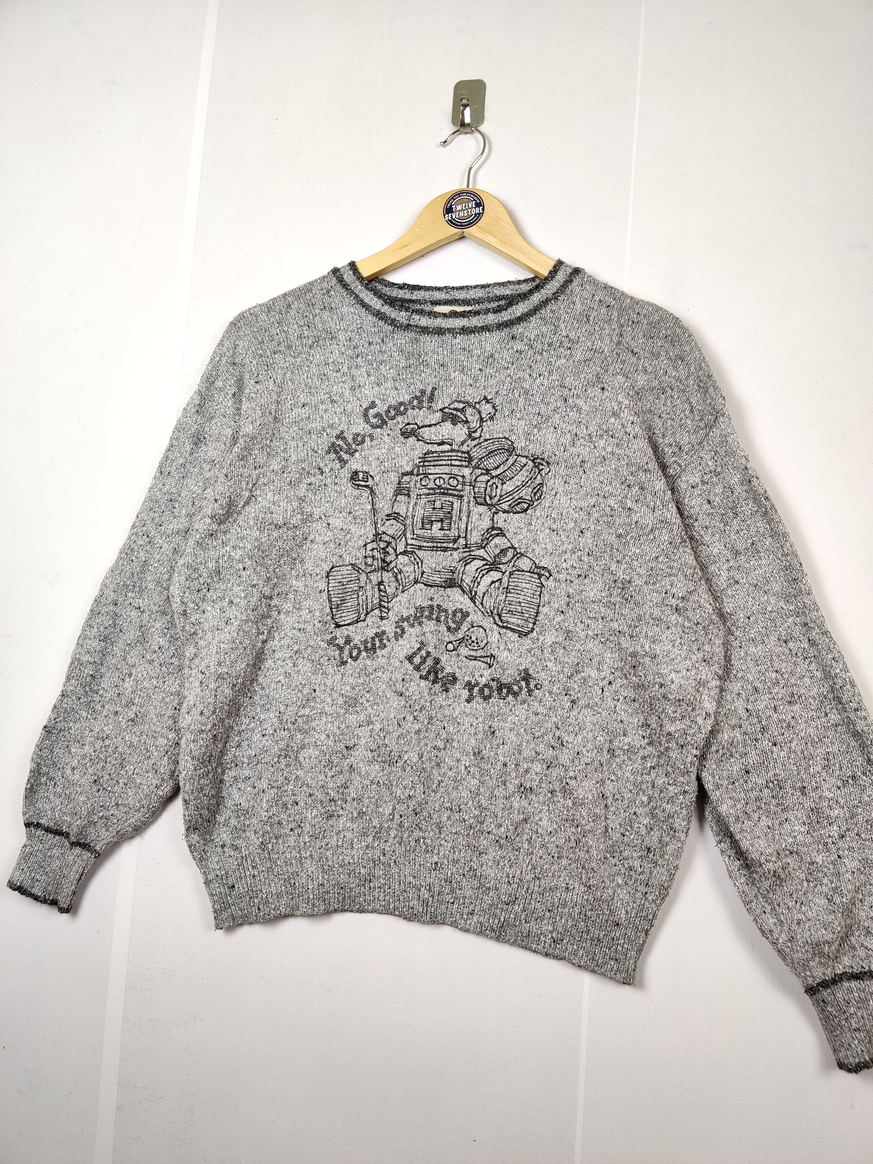 Aran Isles Knitwear Vintage Printed Art Knit Sweater By Honma Design Size US M / EU 48-50 / 2 - 2 Thumbnail
