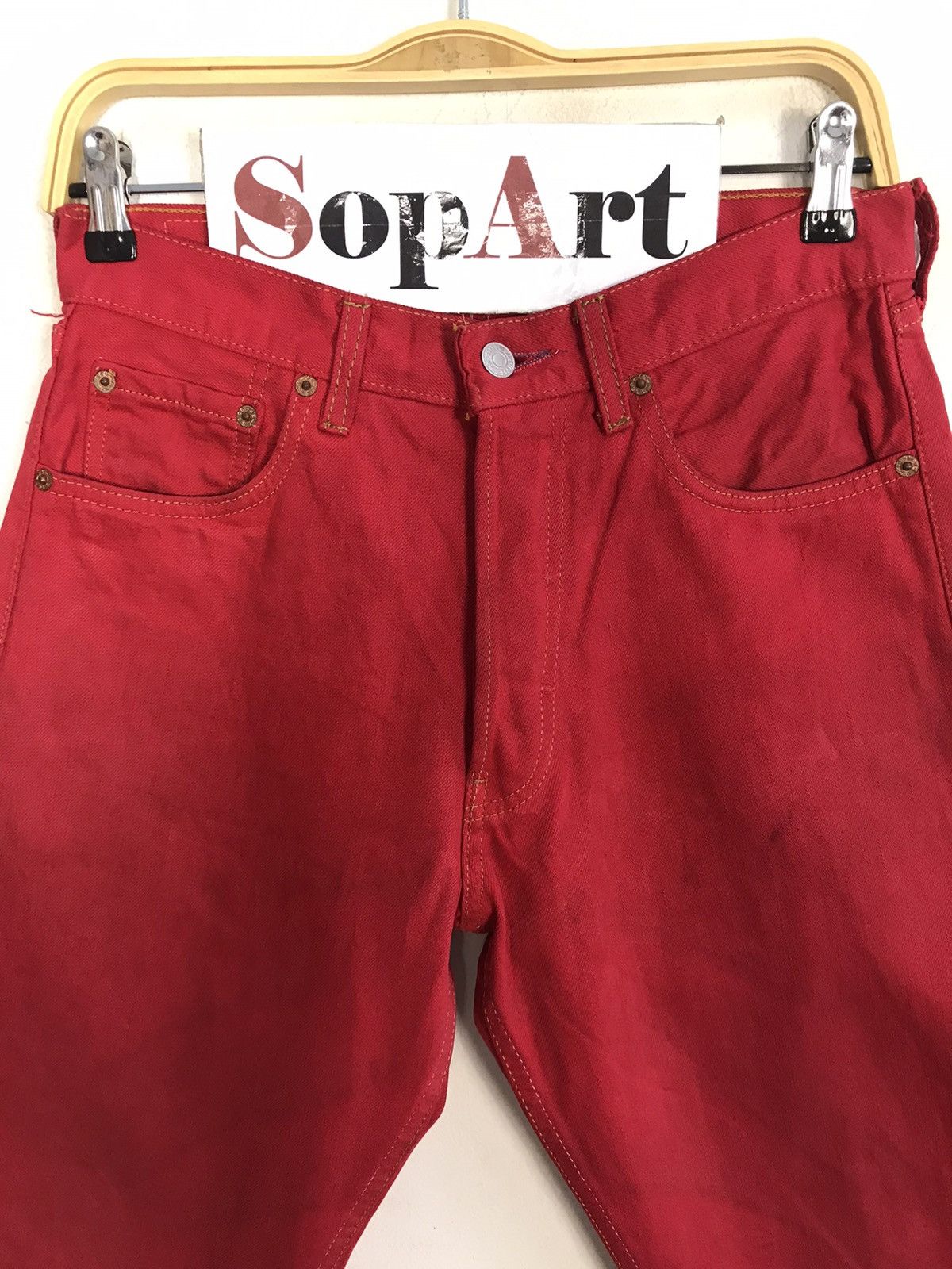 Japanese Brand × Levi's × Vintage Vintage Levis Short Pants Denim Faded Colour Style Size US 29 - 3 Thumbnail