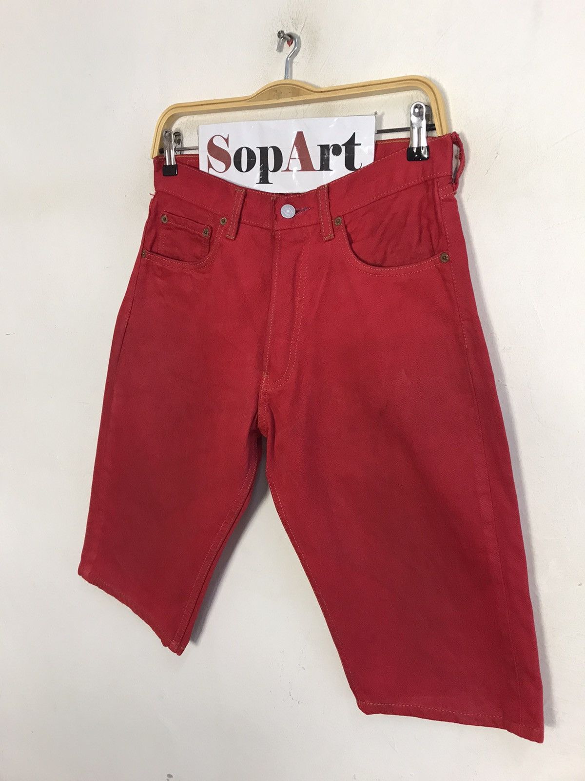 Japanese Brand × Levi's × Vintage Vintage Levis Short Pants Denim Faded Colour Style Size US 29 - 4 Thumbnail