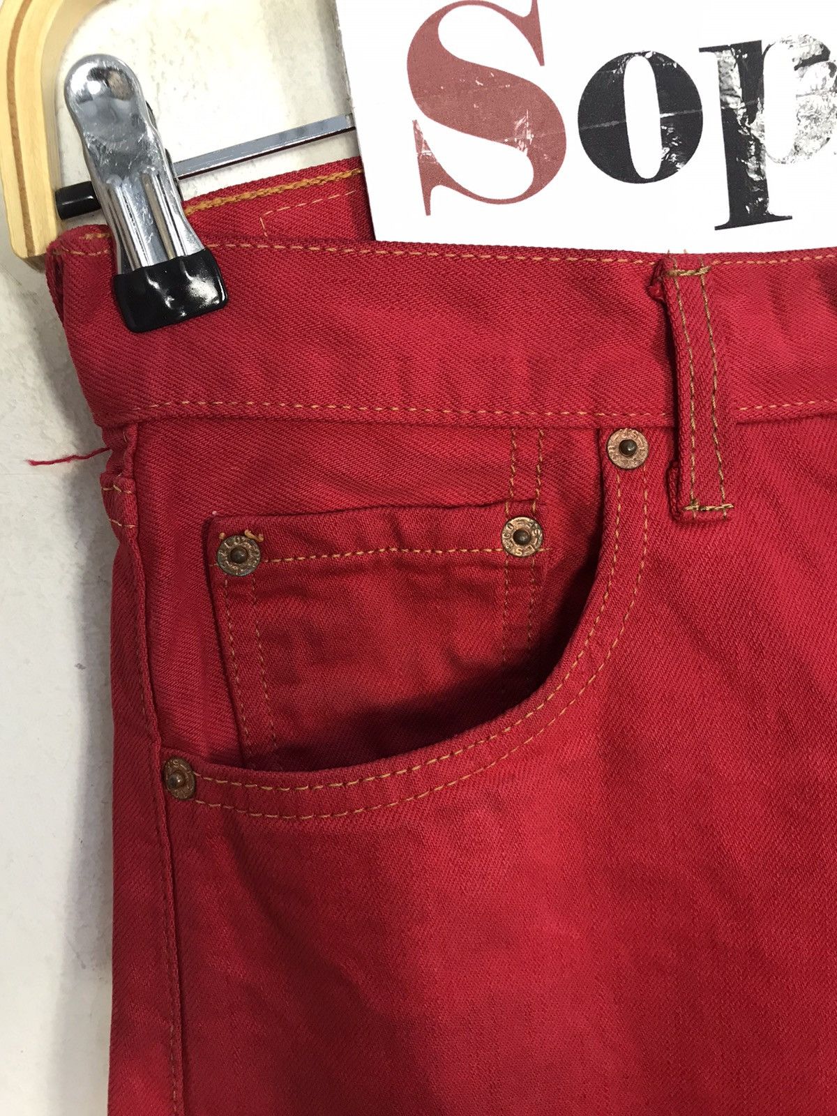 Japanese Brand × Levi's × Vintage Vintage Levis Short Pants Denim Faded Colour Style Size US 29 - 6 Thumbnail