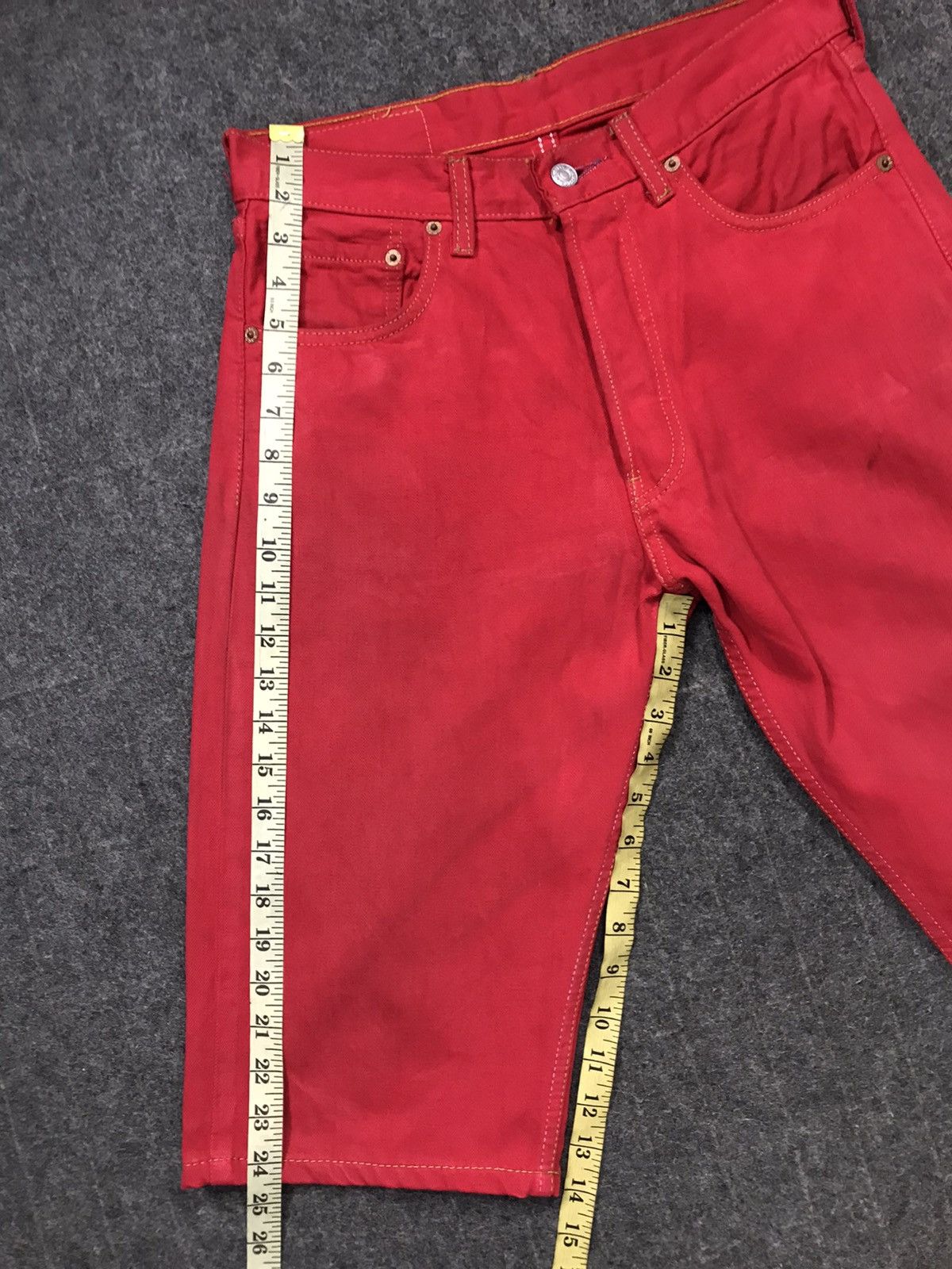 Japanese Brand × Levi's × Vintage Vintage Levis Short Pants Denim Faded Colour Style Size US 29 - 18 Thumbnail