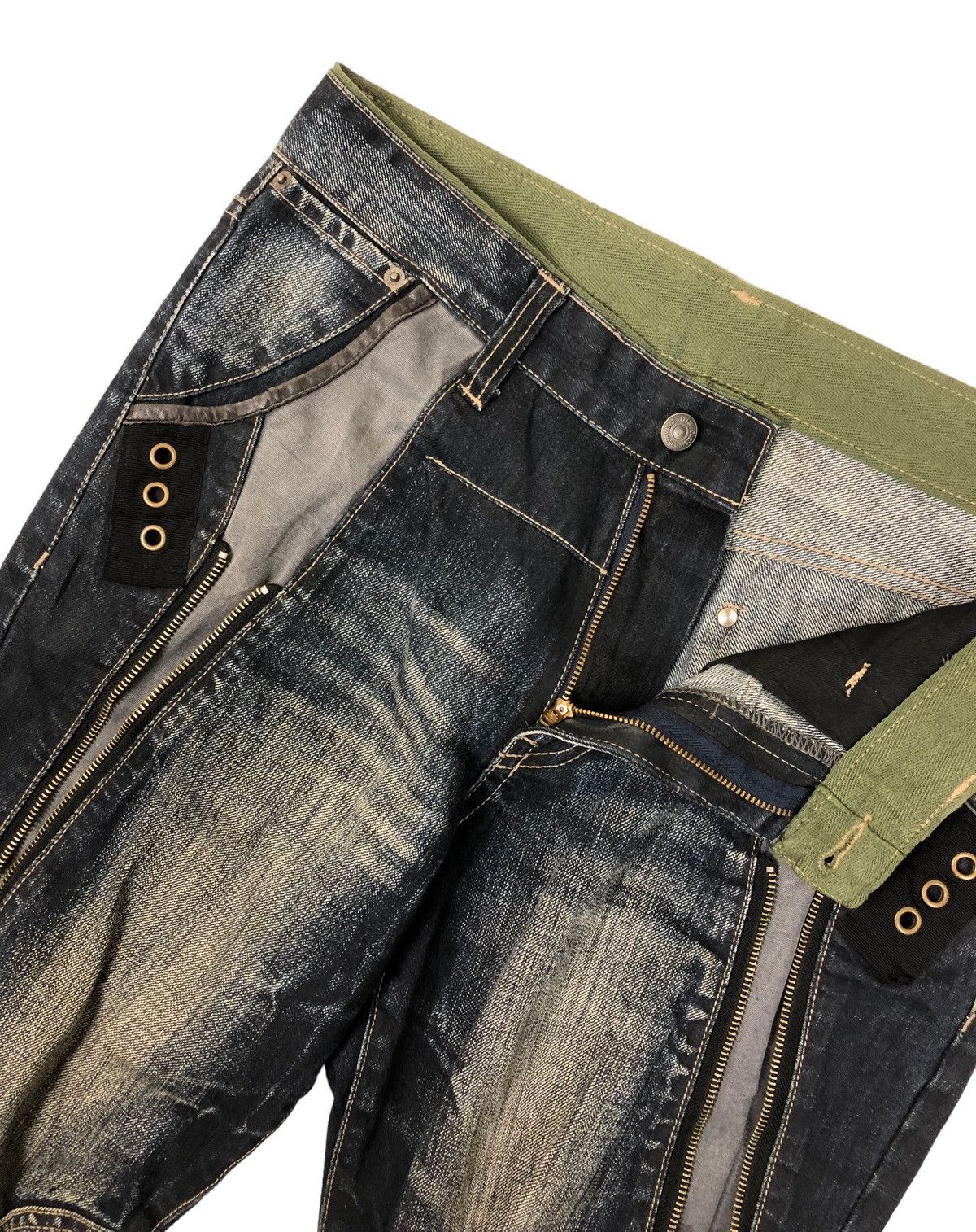 Hysteric Glamour Japanese Brand PPFM Punk Style Slim Fit Denim Jeans Size US 32 / EU 48 - 8 Thumbnail