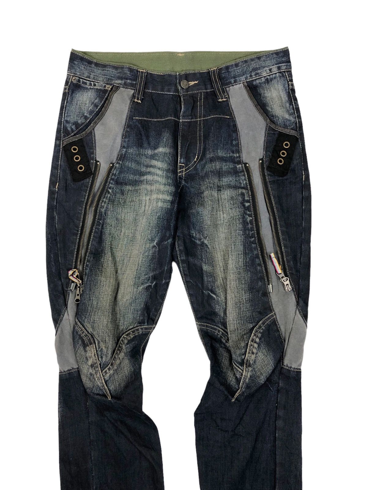 Hysteric Glamour Japanese Brand PPFM Punk Style Slim Fit Denim Jeans Size US 32 / EU 48 - 3 Thumbnail