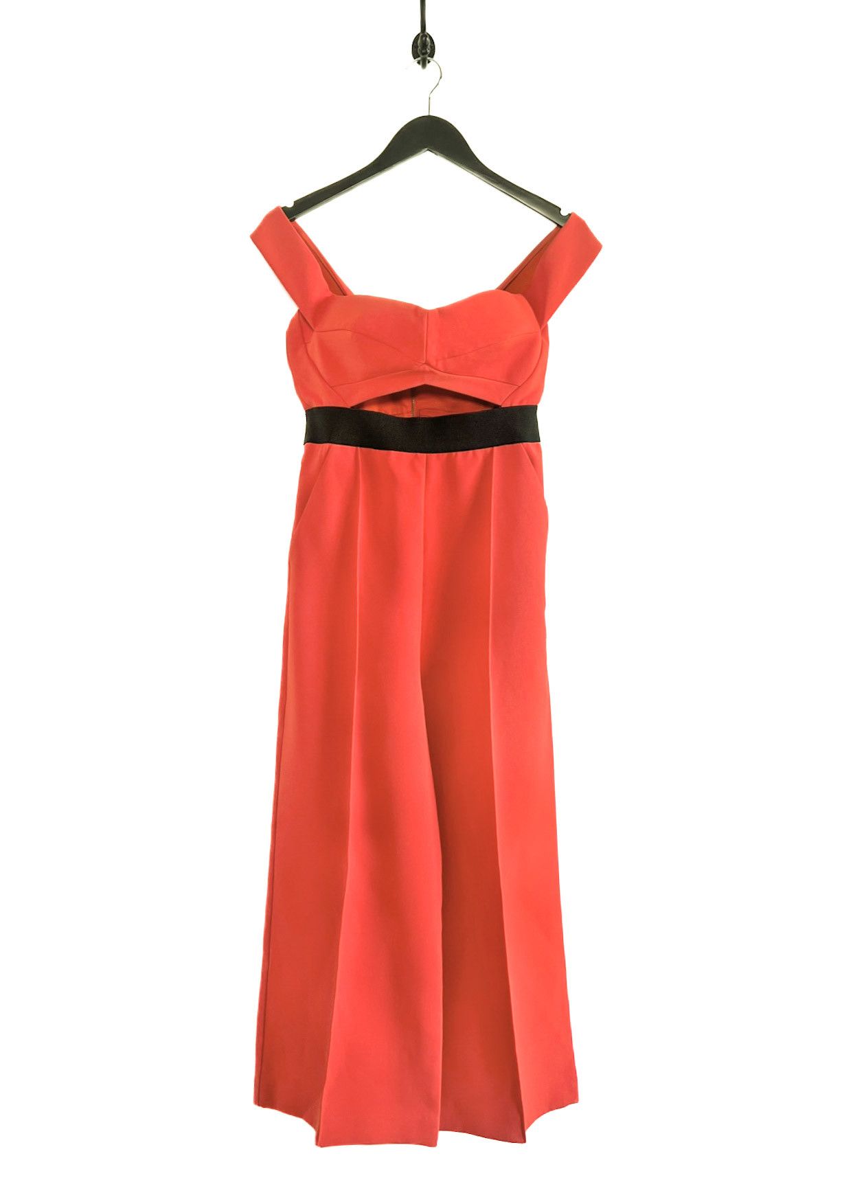 Self-Portrait Self-Portrait Orange Off-The-Shoulder Cut Out Jumpsuit Size 30" / US 8 / IT 44 - 1 Thumbnail