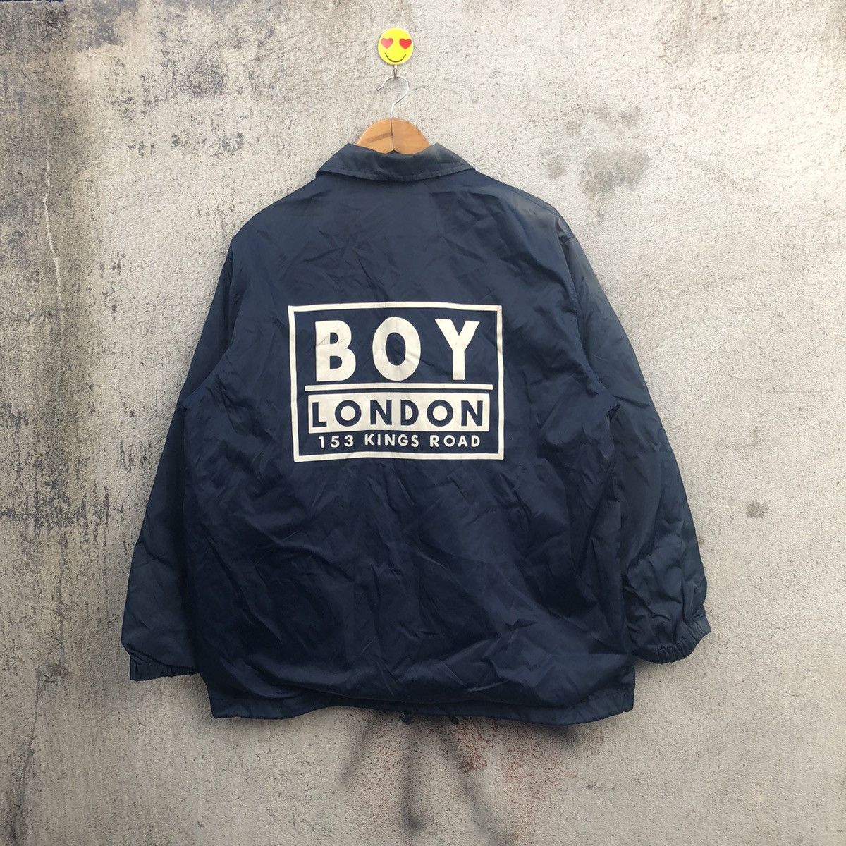 image of 90's Boy London Windbreaker Coach Jacket in Blue, Men's (Size XL)