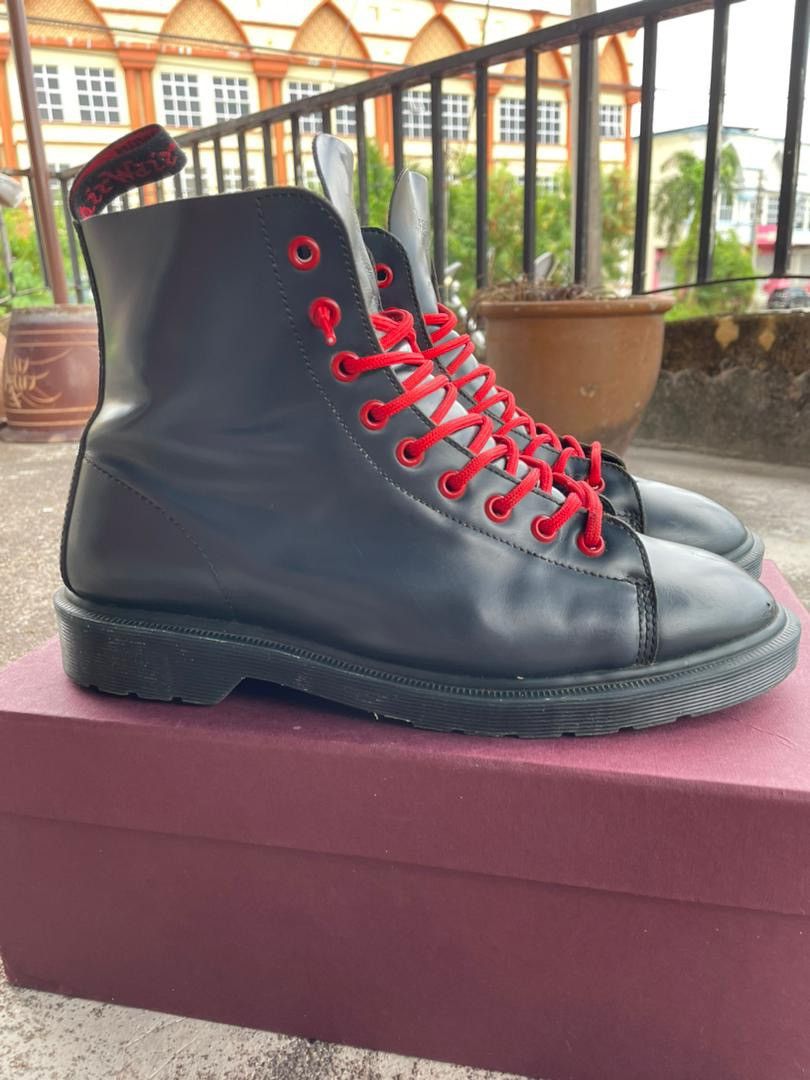 image of Dr Martens x Off White Virgil Abloh Boots in Black, Men's (Size 8)