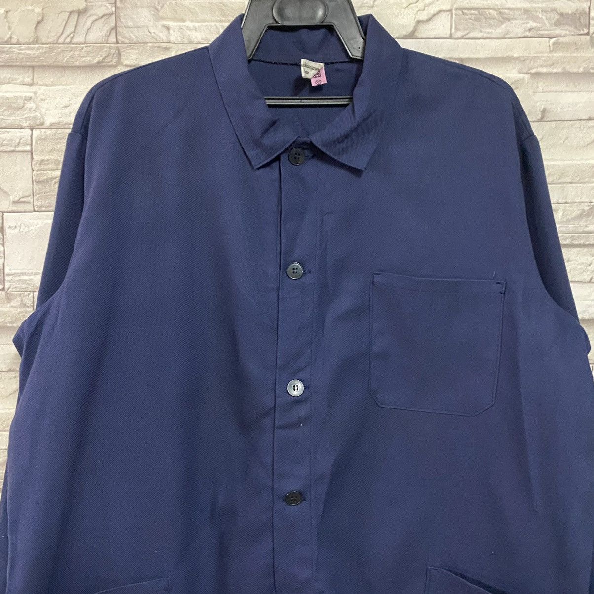 Le Laboureur Vintage 60s French Workwear Chore Jacket VEB BEKLEIDUNGSWERK Size US L / EU 52-54 / 3 - 4 Thumbnail