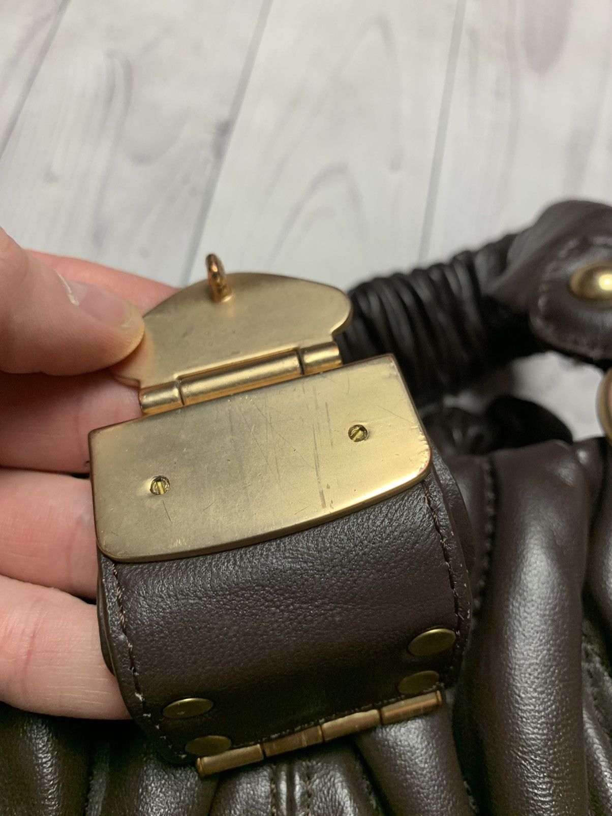 Miu Miu × Vintage Vintage Miu Miu leather bag baggy rare Size ONE SIZE - 8 Thumbnail