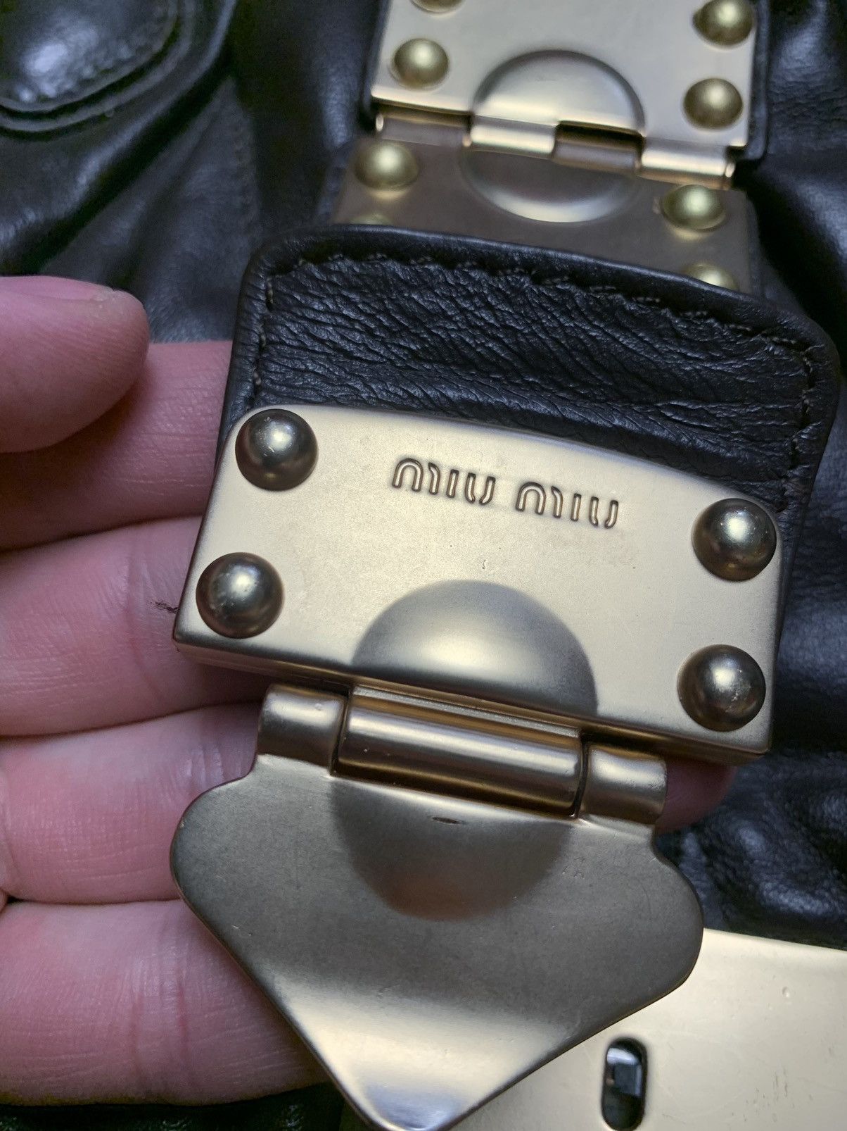 Miu Miu × Vintage Vintage Miu Miu leather bag baggy rare Size ONE SIZE - 9 Thumbnail