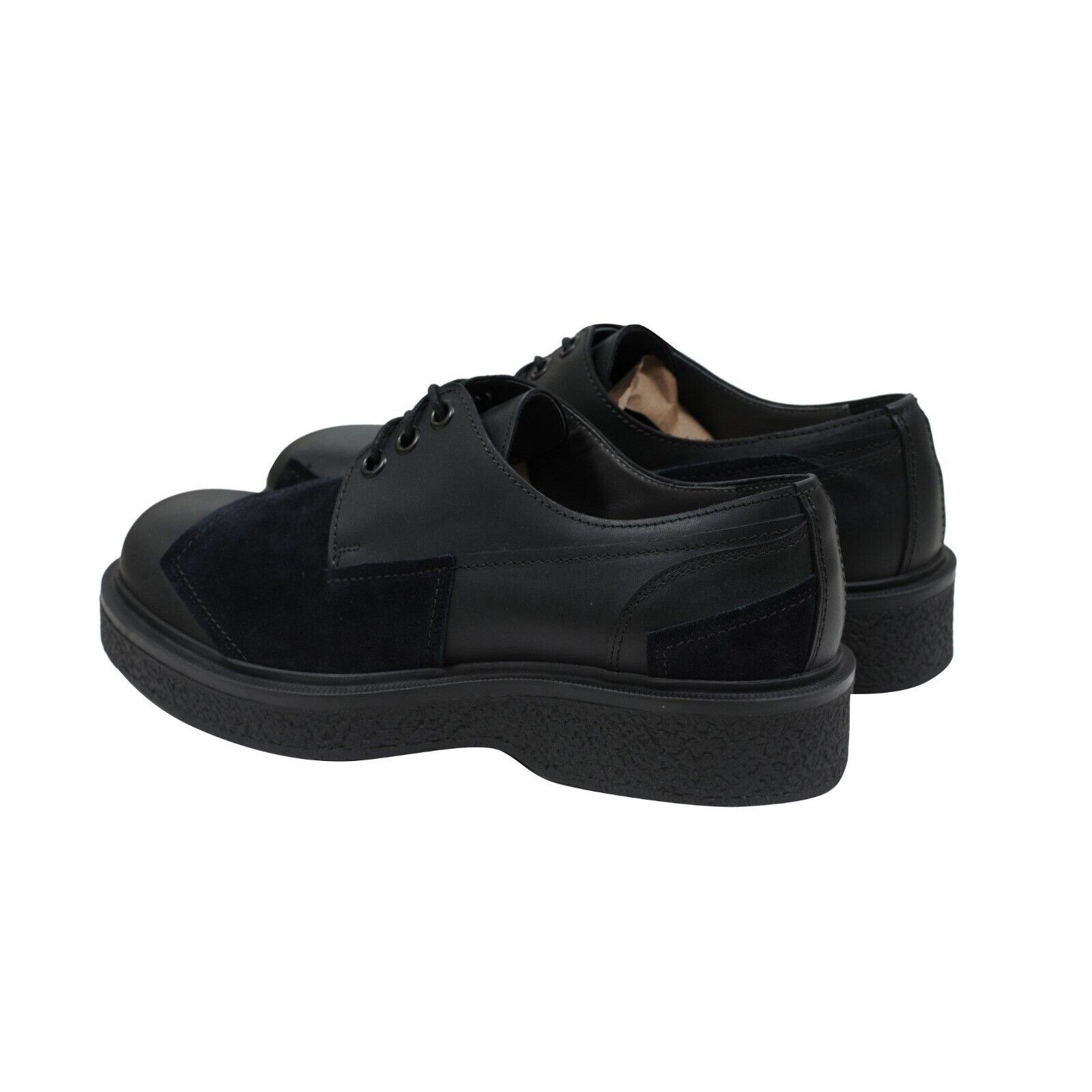 Lanvin Black Leather Suede Crepe Chunky Derbys - 01718 Size US 10 / EU 43 - 5 Thumbnail