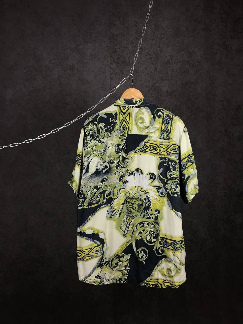 Crazy Indian vintage multicolor Hawaiian overprinted shirt Tops