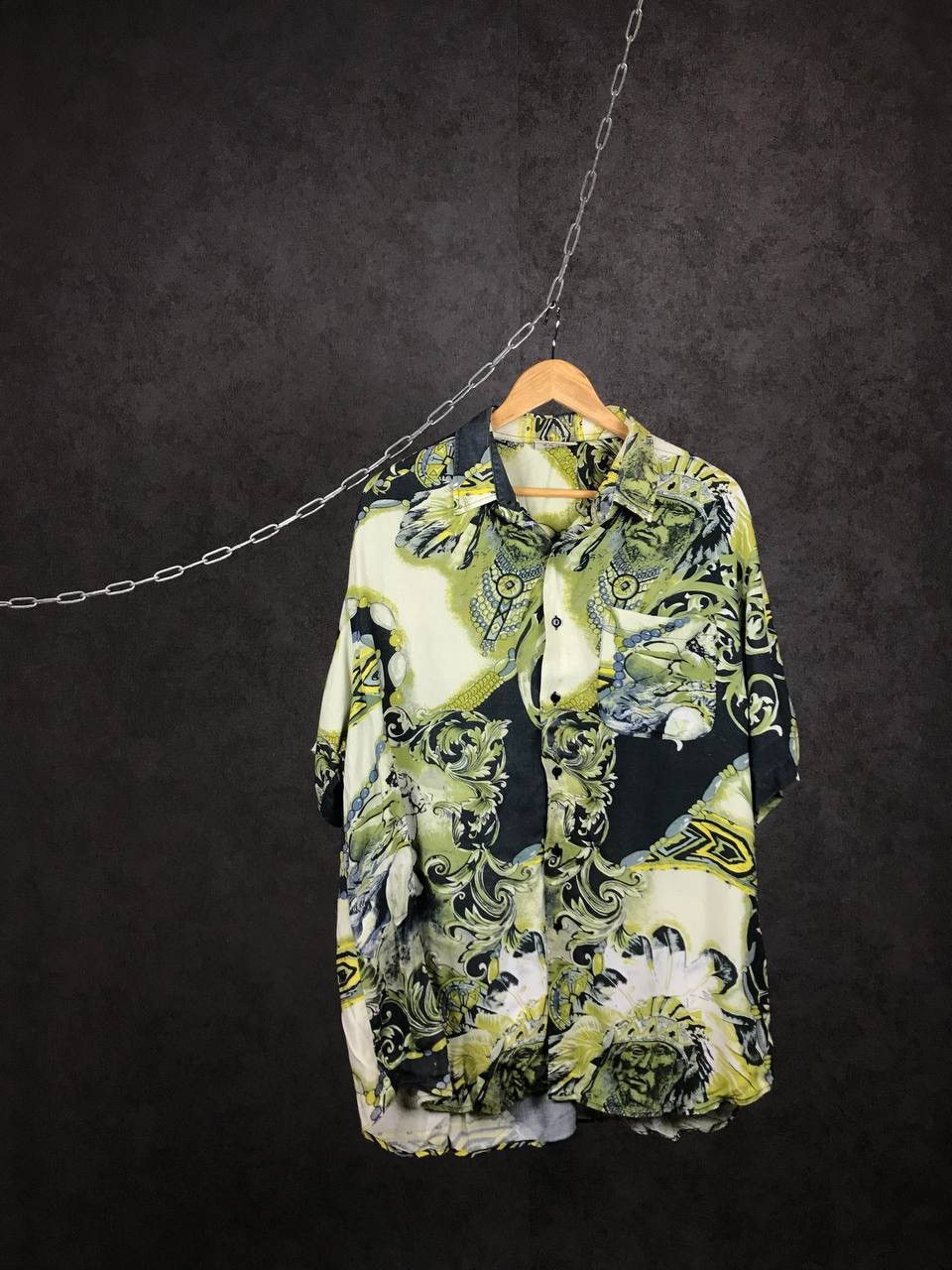 Crazy Indian vintage multicolor Hawaiian overprinted shirt Tops