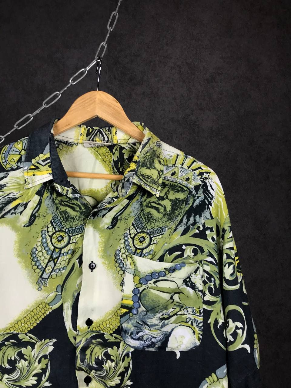 Crazy Indian vintage multicolor Hawaiian overprinted shirt Tops