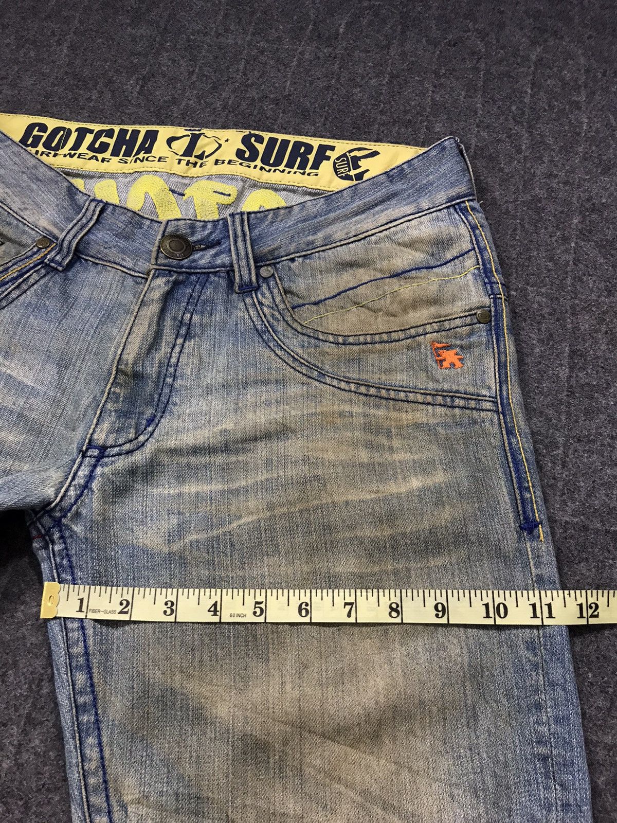 Gotcha Surf International Spell Out Logo Indigo Patchwork