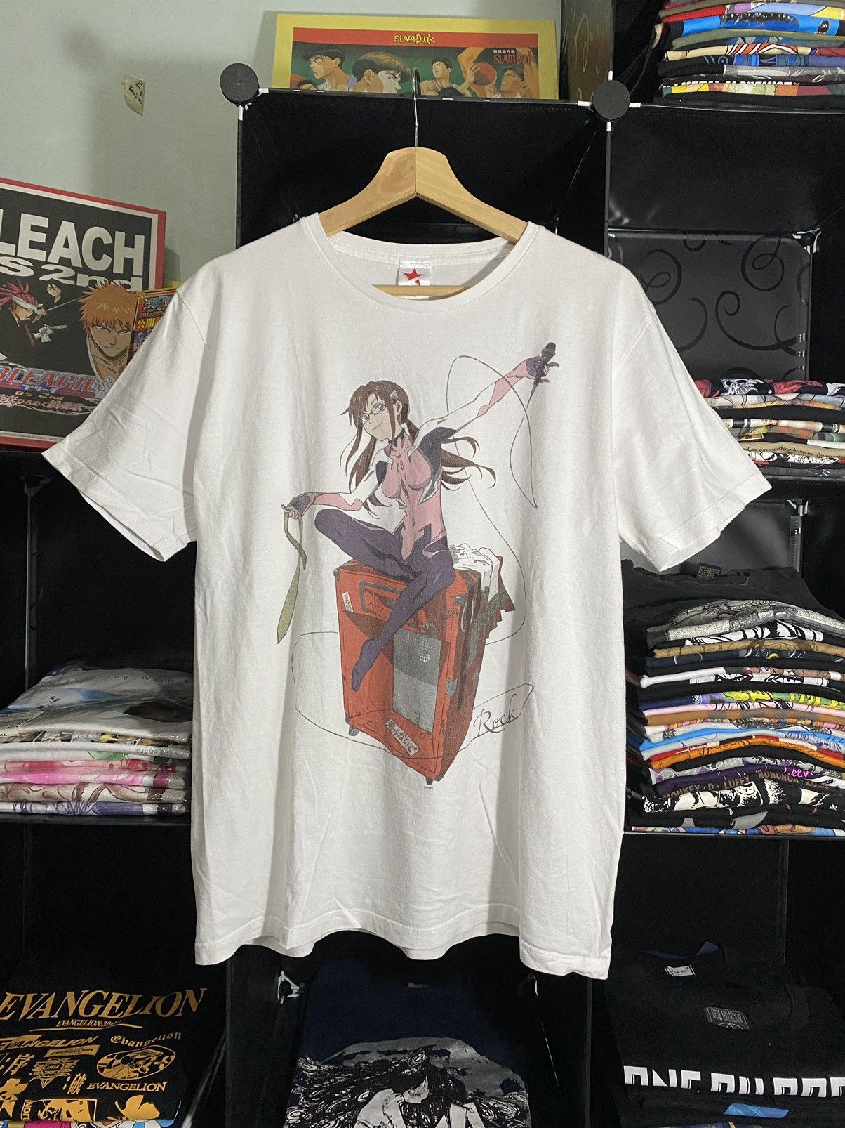 Japanese Brand Evangelion Rockin on Mari Shirt Anime Cyberpunk Size US L / EU 52-54 / 3 - 2 Thumbnail