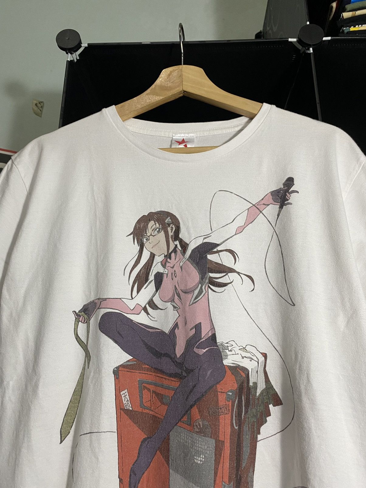 Evangelion Rockin on Mari Shirt Anime Cyberpunk